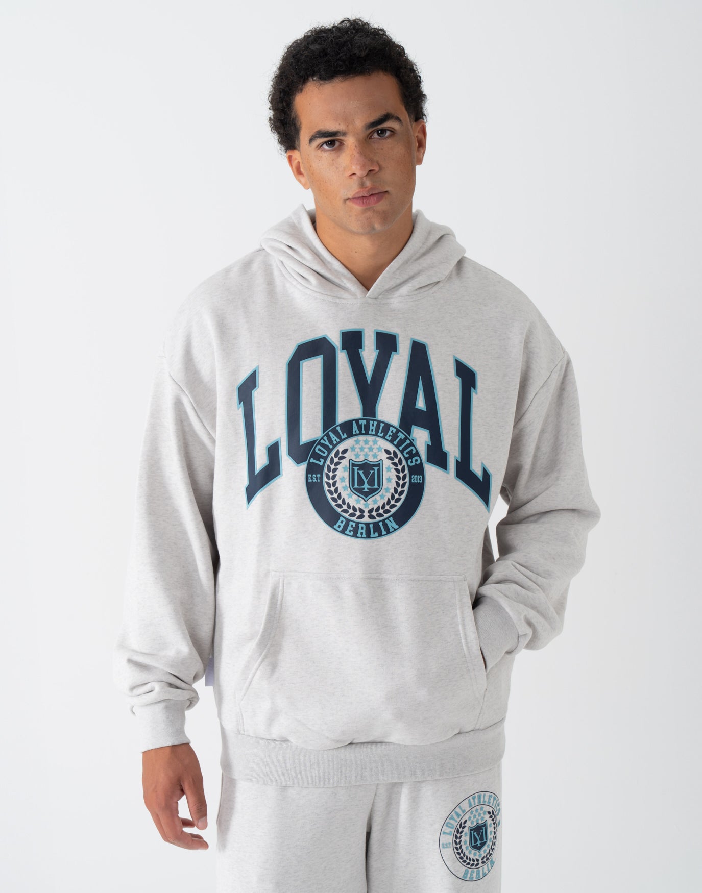 College Logo Hoodie Titan Melange