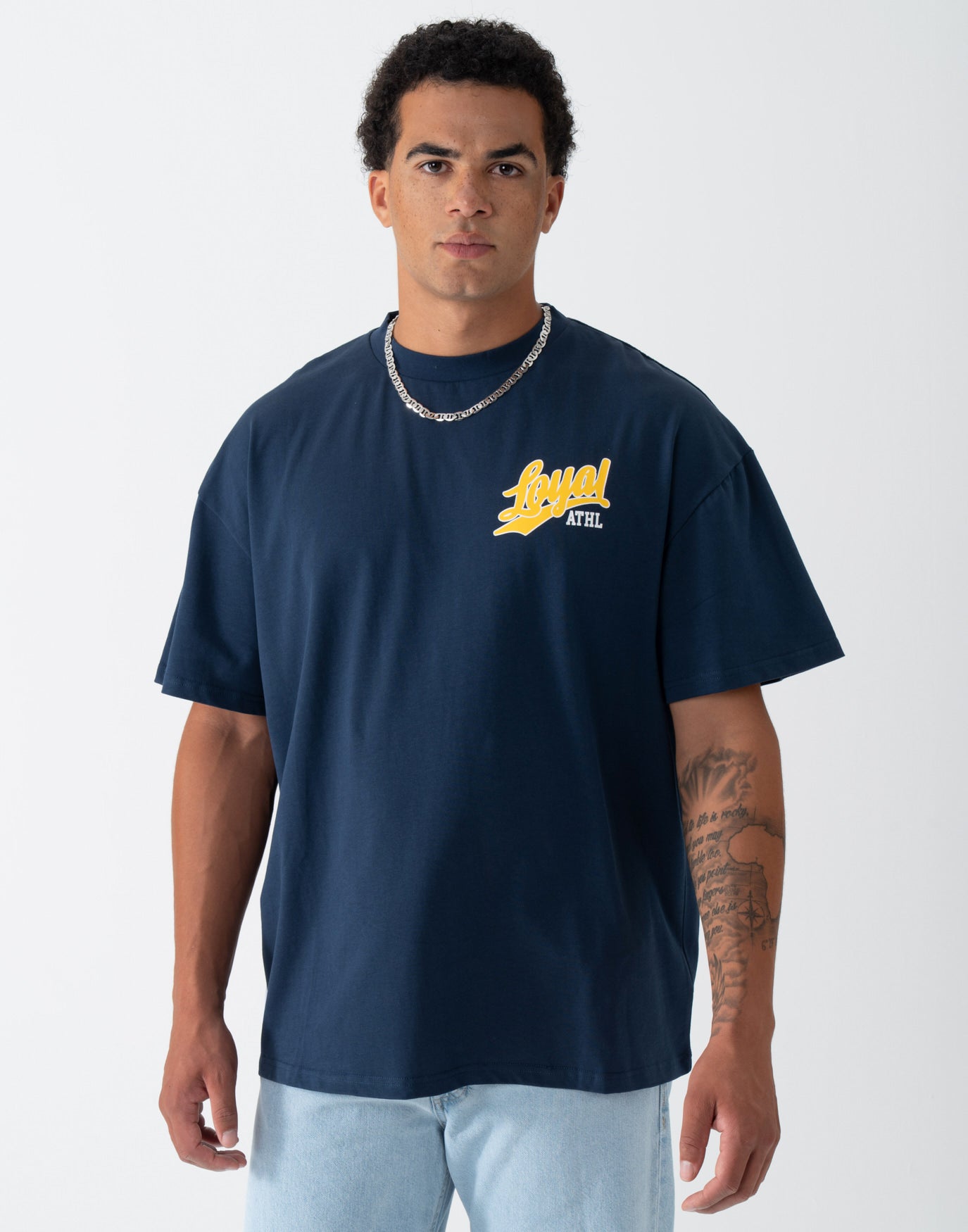 College Script T-Shirt Marine