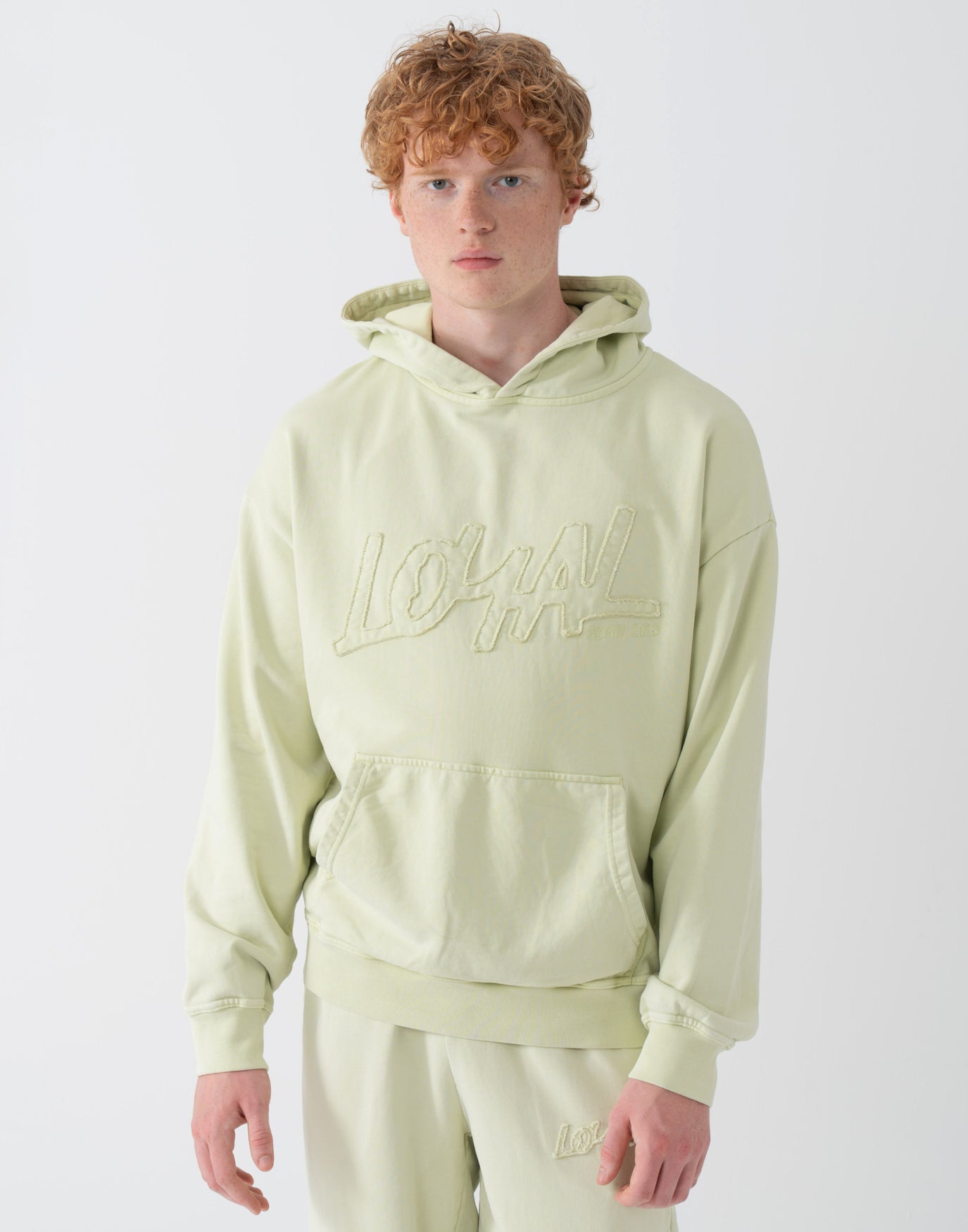 Washed Logo Hoodie Lime