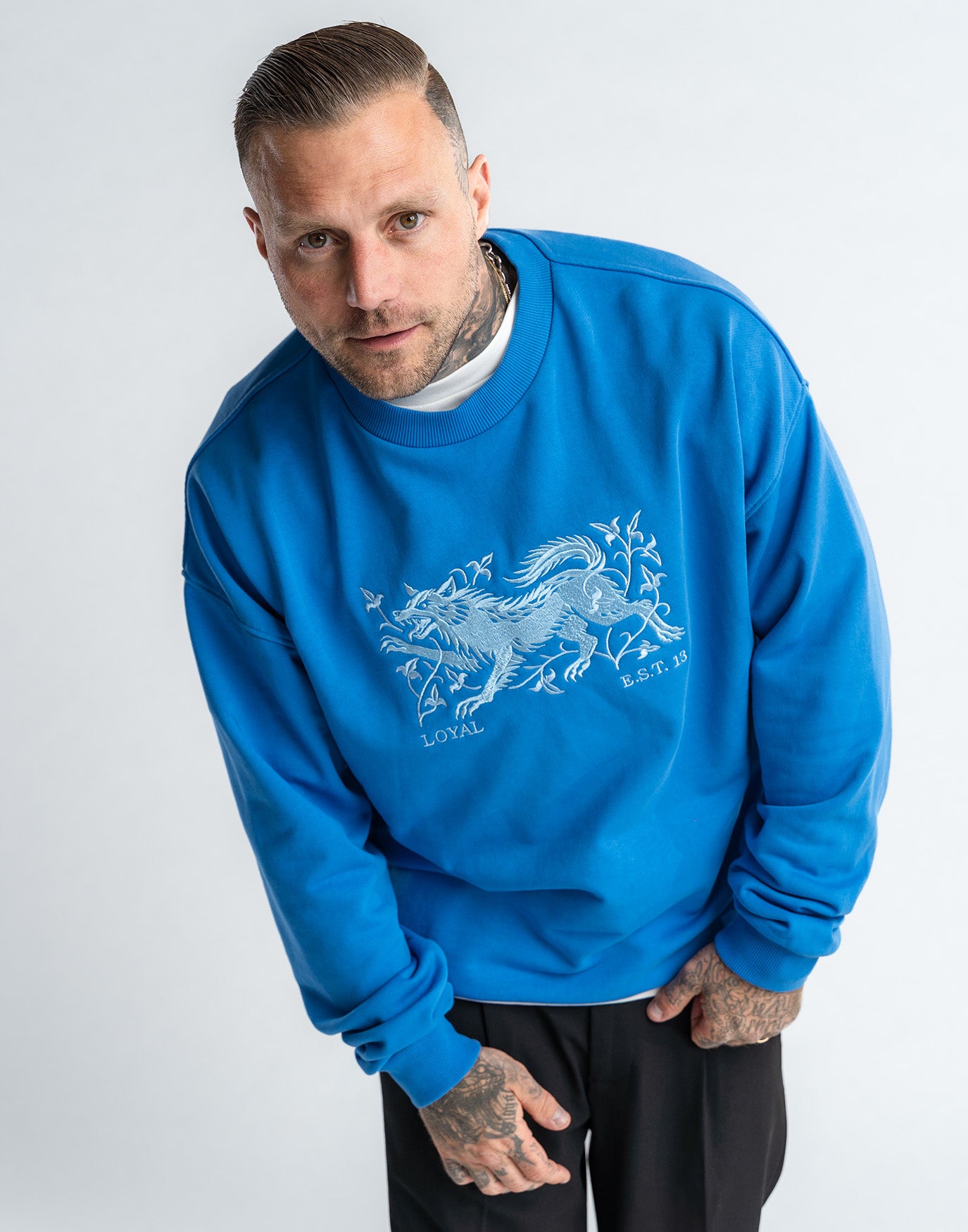 Wolf Crewneck Blue