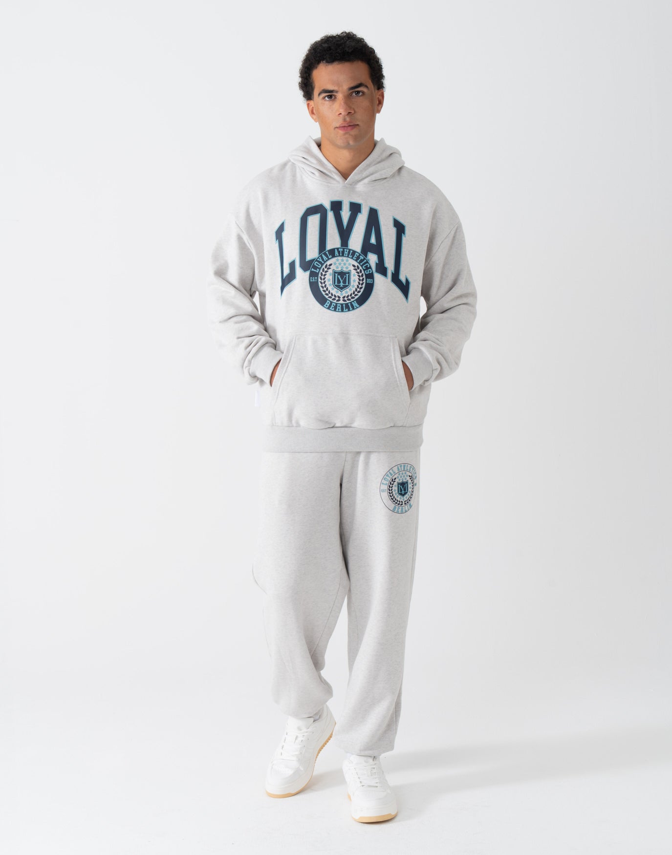 College Logo Hoodie Titan Melange