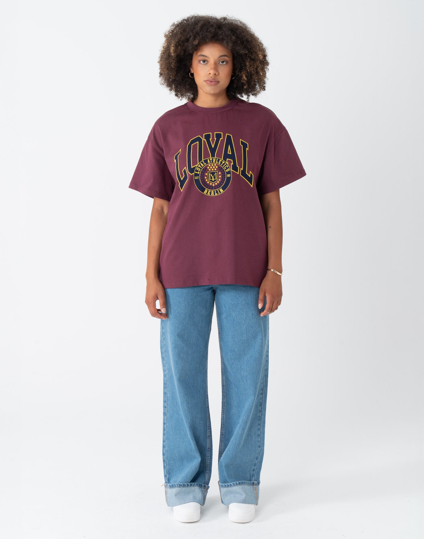 College Logo T-Shirt Wine
