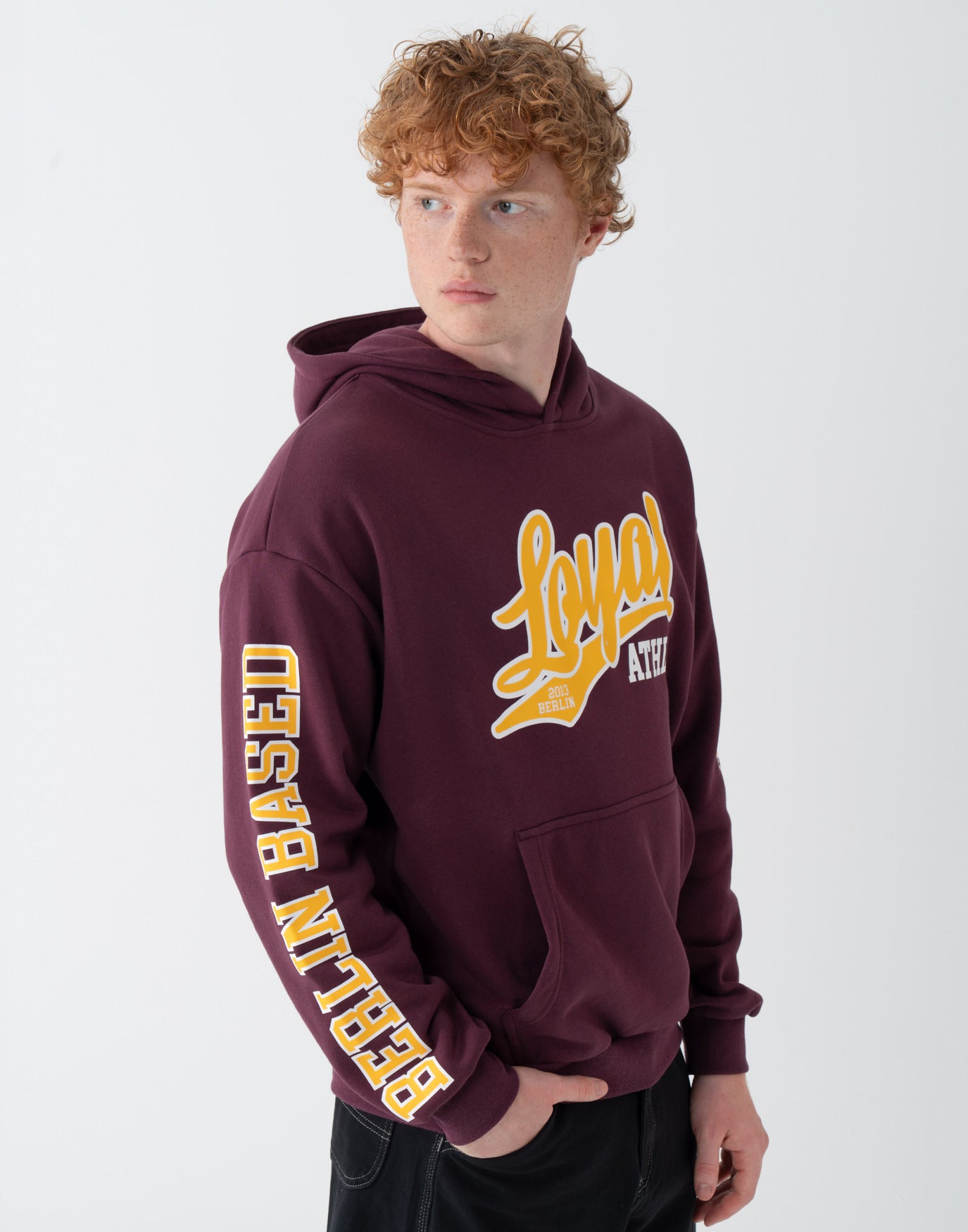 College Script Hoodie Wine