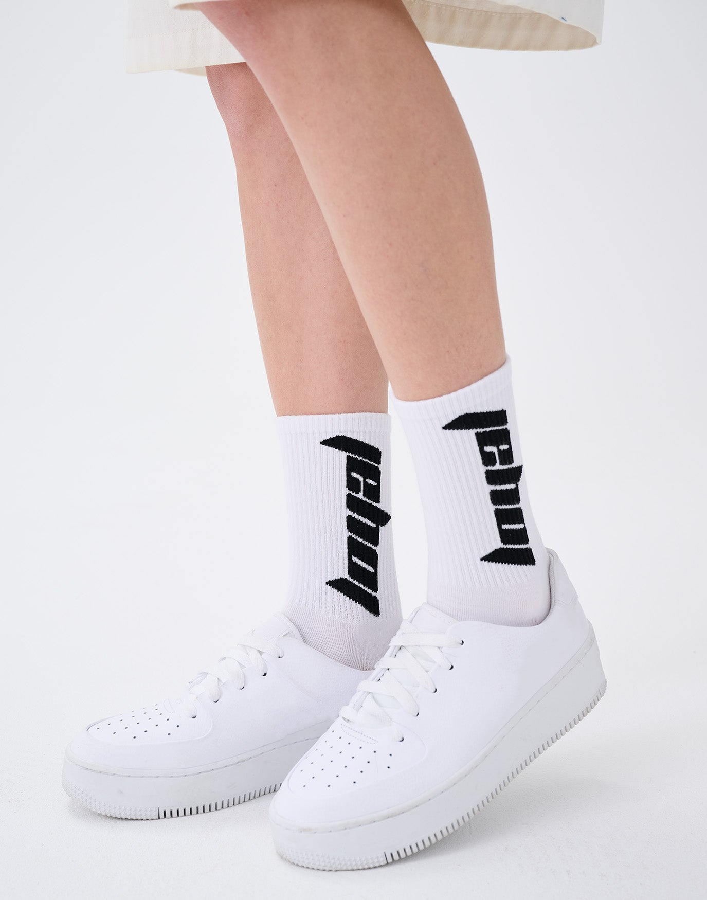 Racing Logo Socks White