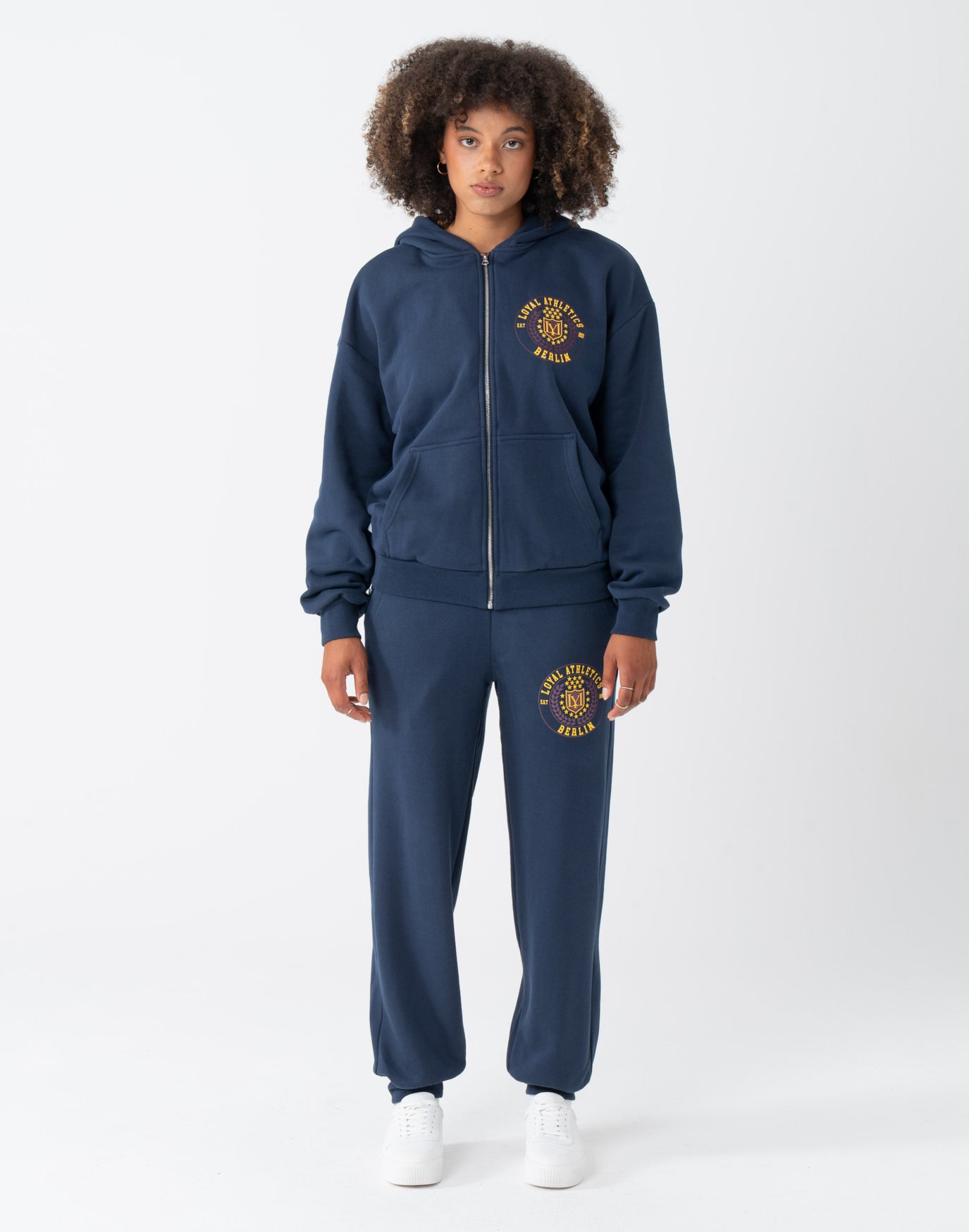 College Logo Zip-Hoodie Marine