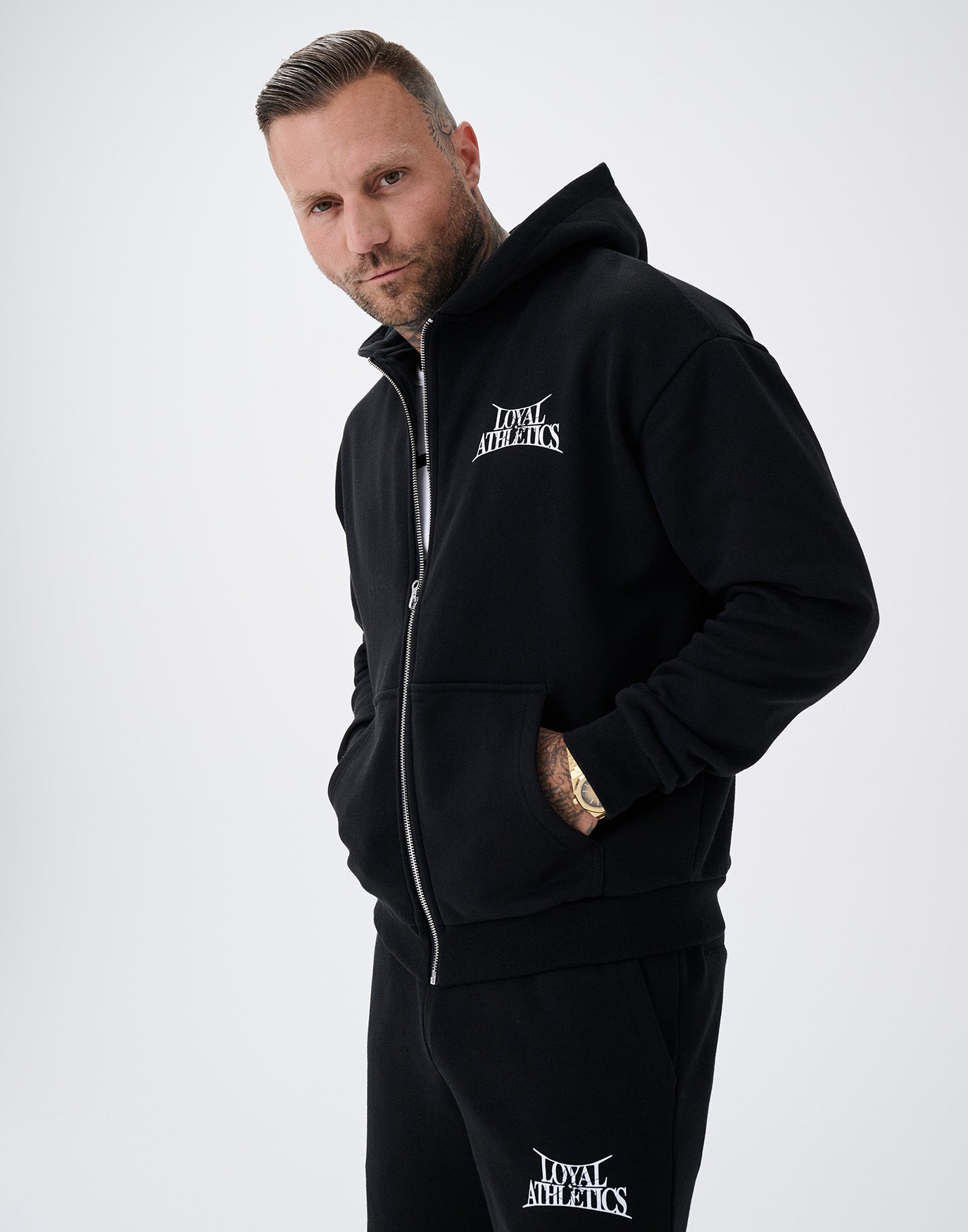 Olympus Zip-Hoodie Black