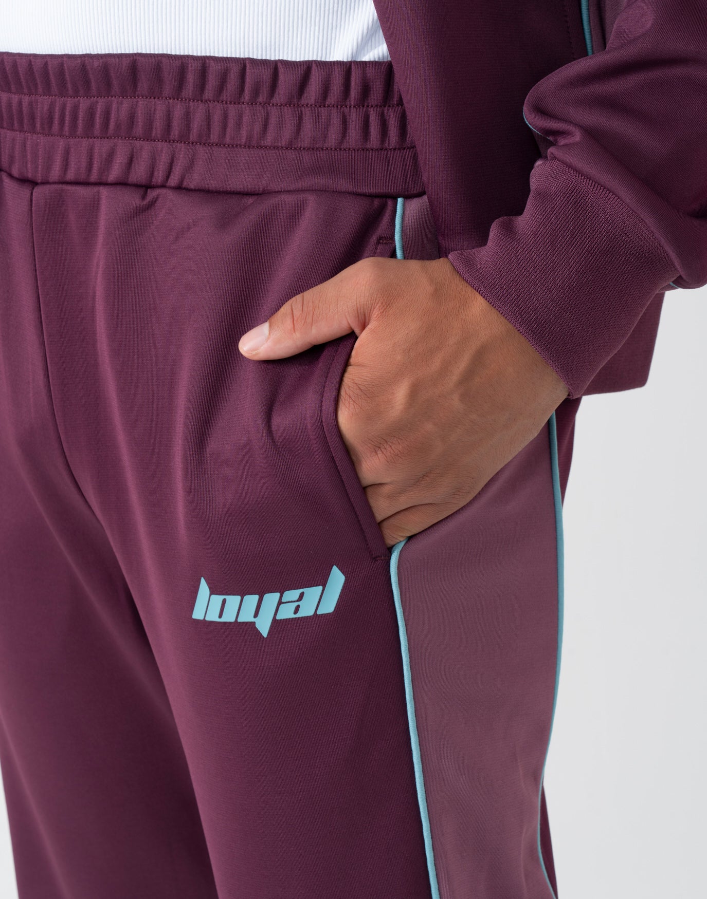 Racing Tracksuit Pants Wine