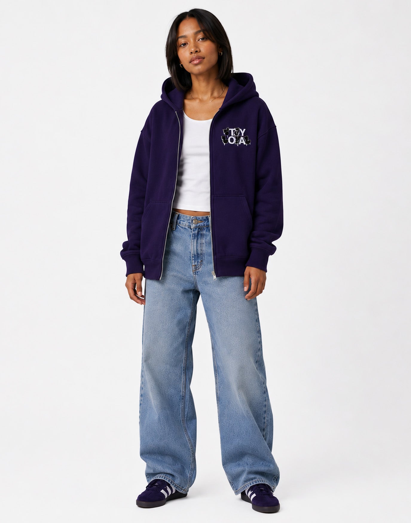 Stay Loyal Zip-Hoodie Purple