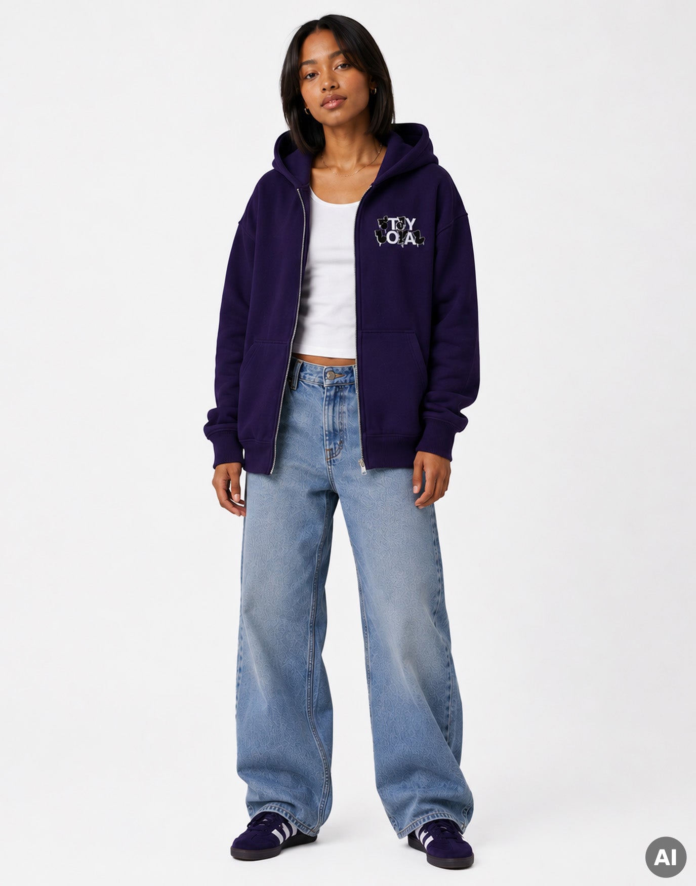 Stay Loyal Zip-Hoodie Purple