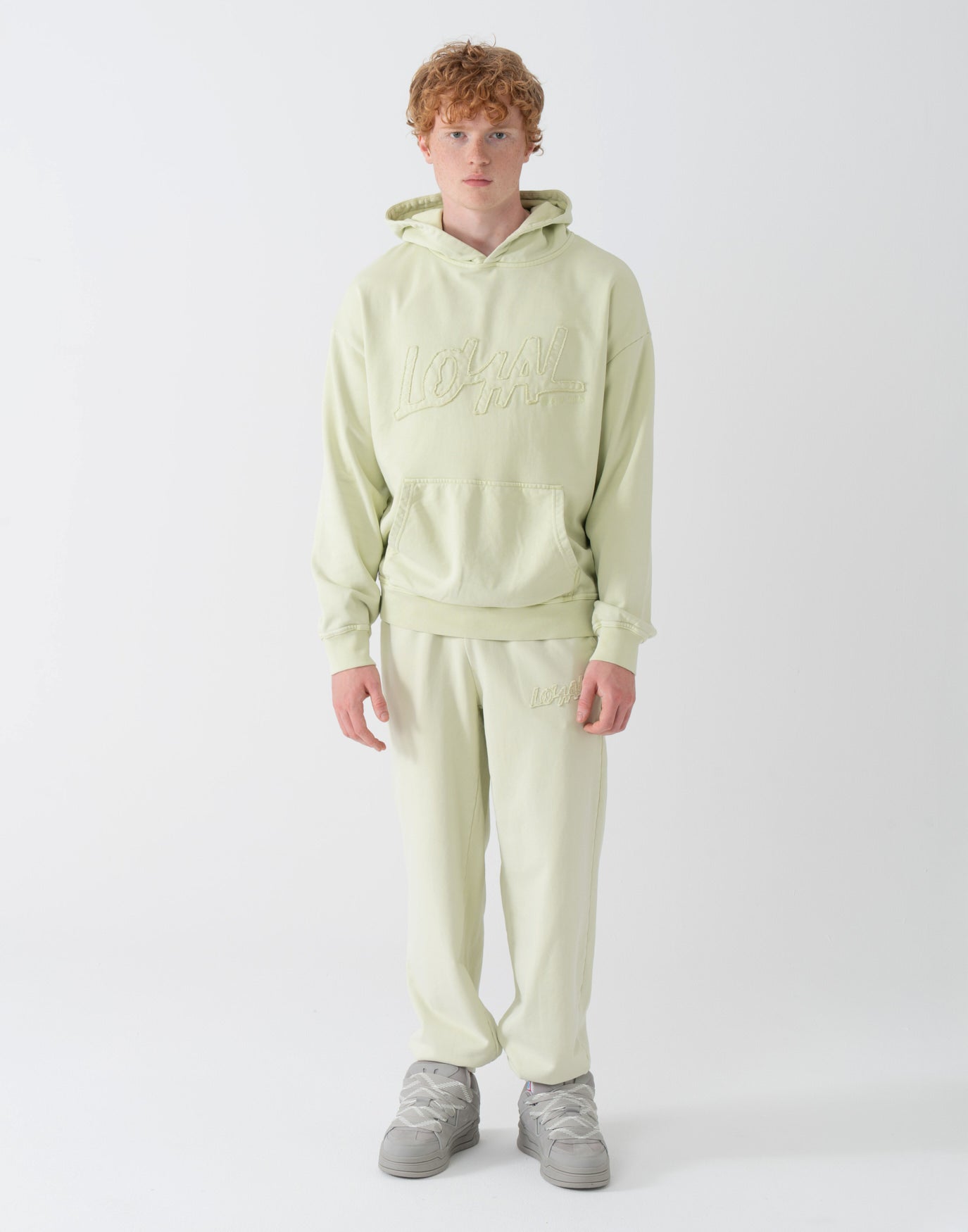 Washed Logo Hoodie Lime