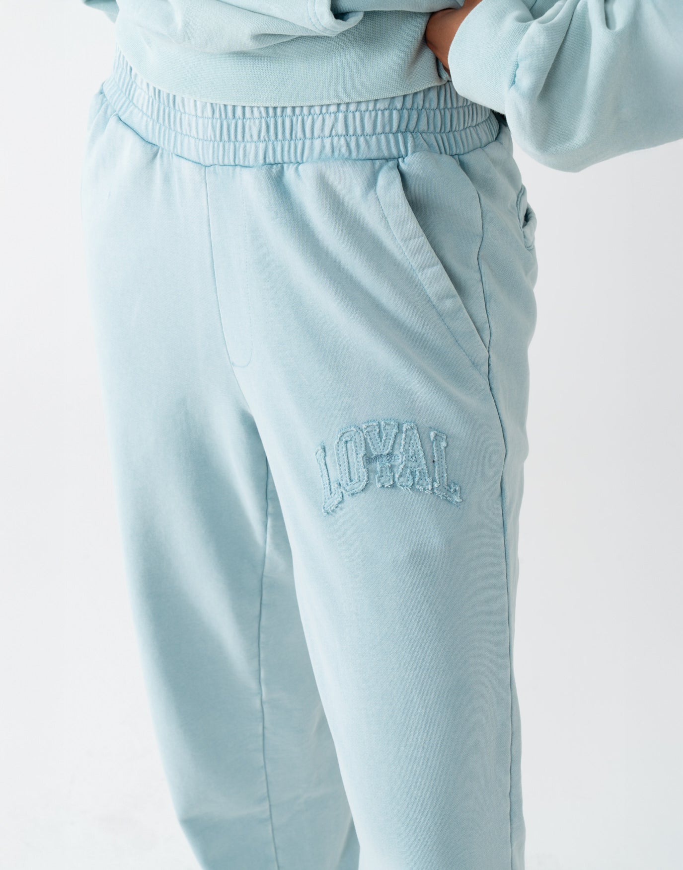 Washed Logo Sweatpants Blue