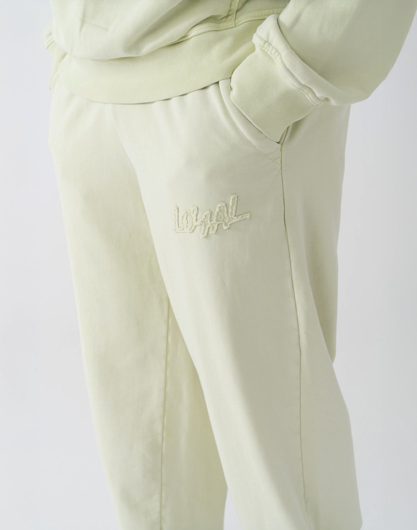 Washed Logo Sweatpants Lime