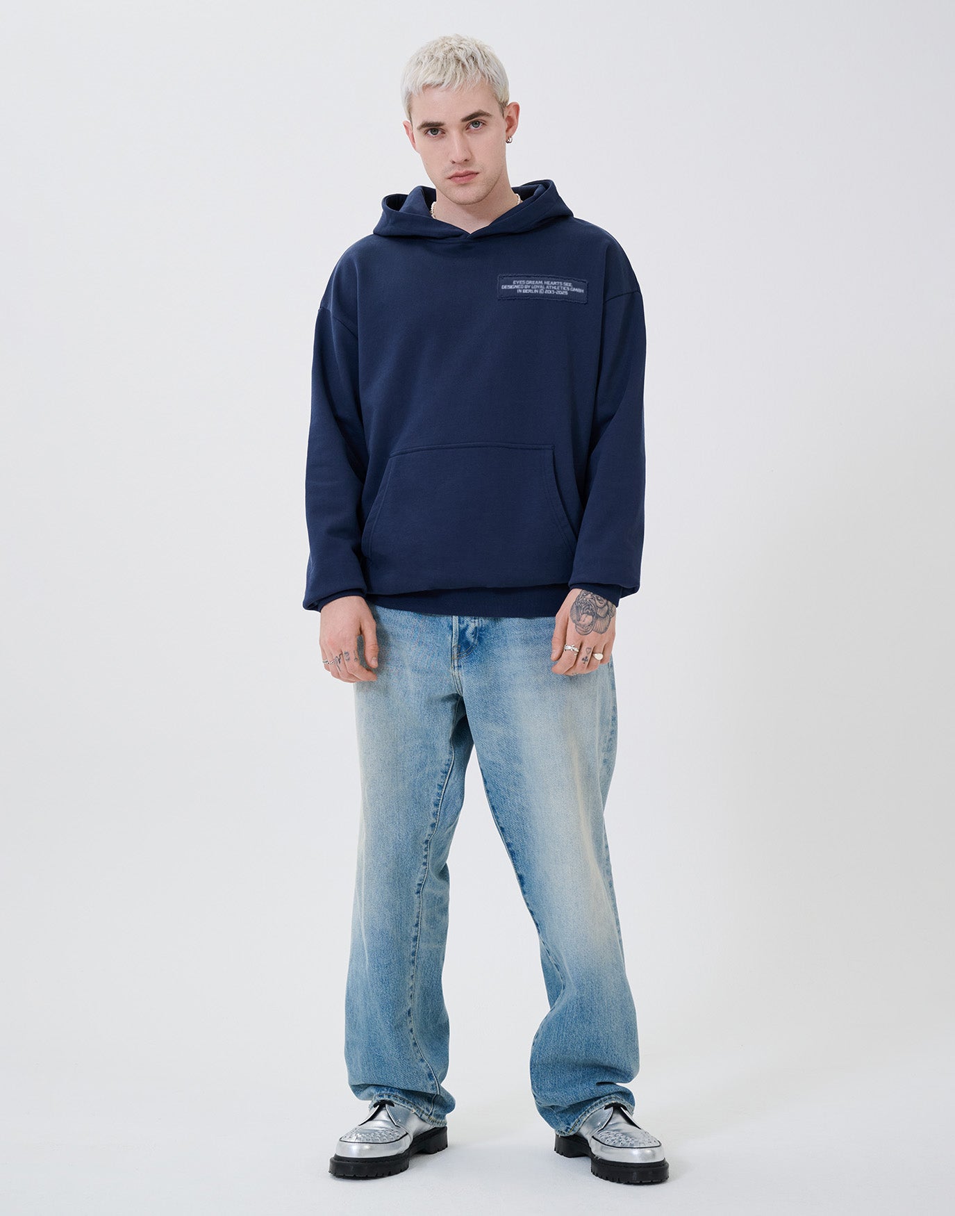 Cowboy Wolf Hoodie Blue