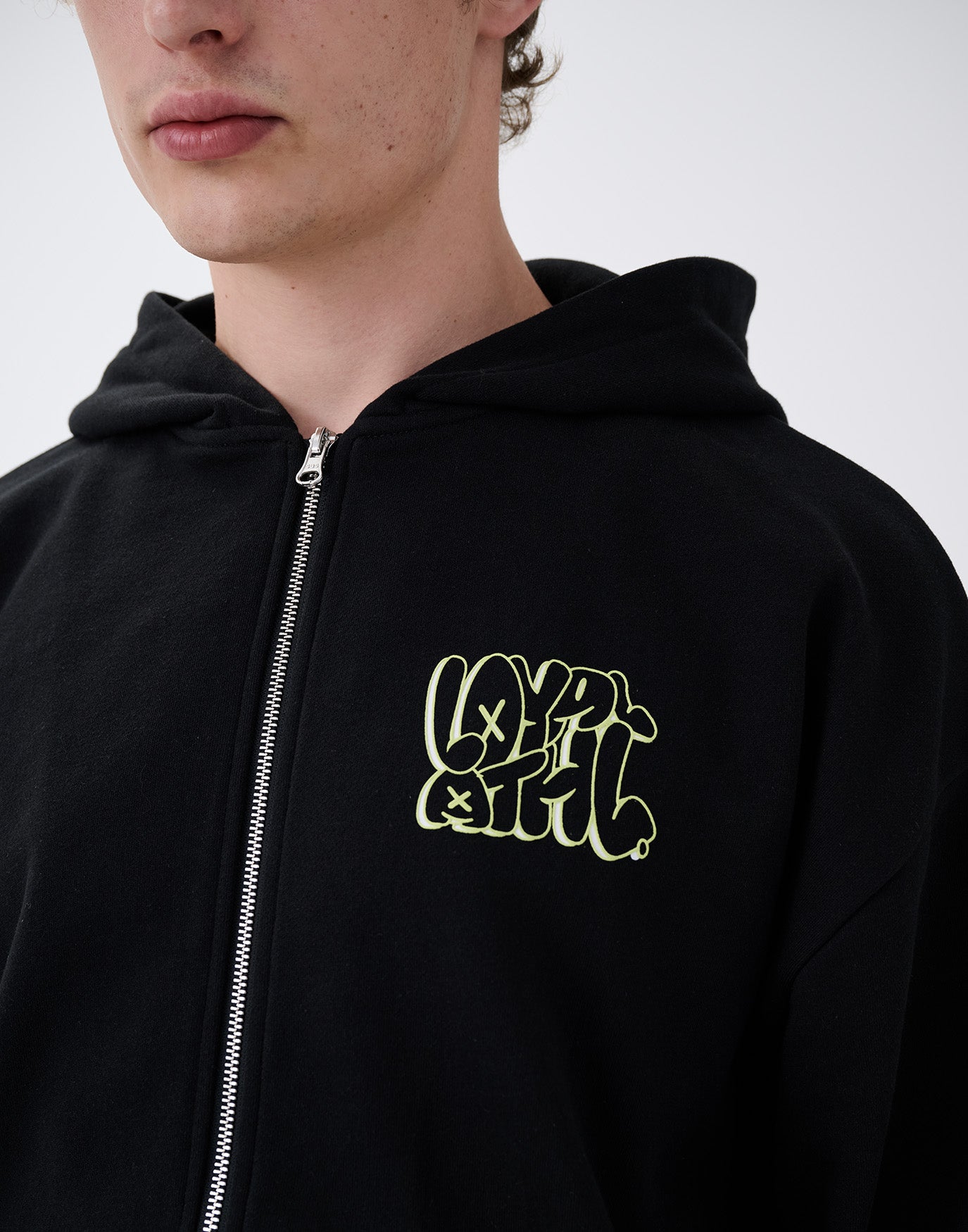Bubble Graffiti Zip-Hoodie Black