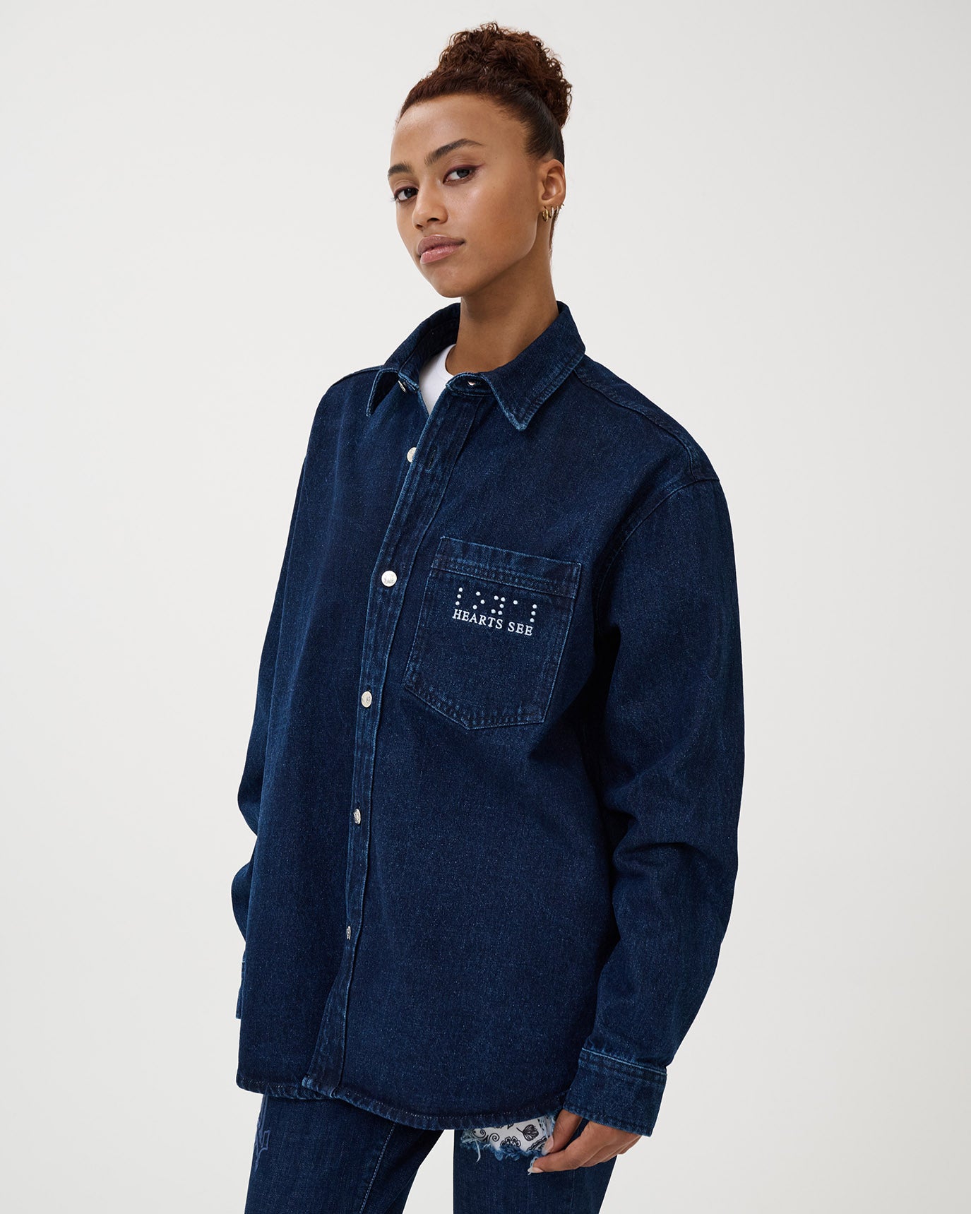 Loyal Drip Denim Overshirt Indigo