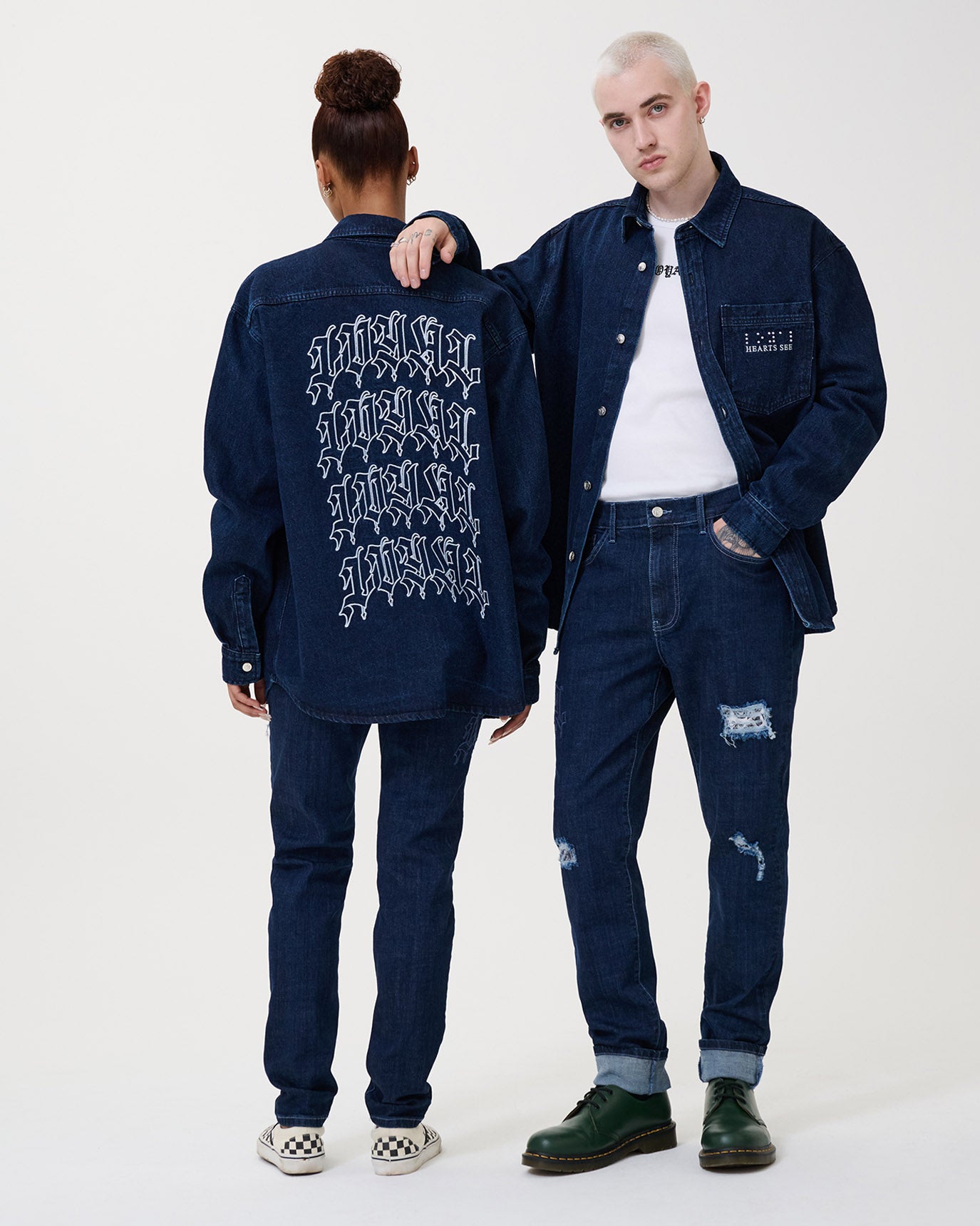 Loyal Drip Denim Overshirt Indigo