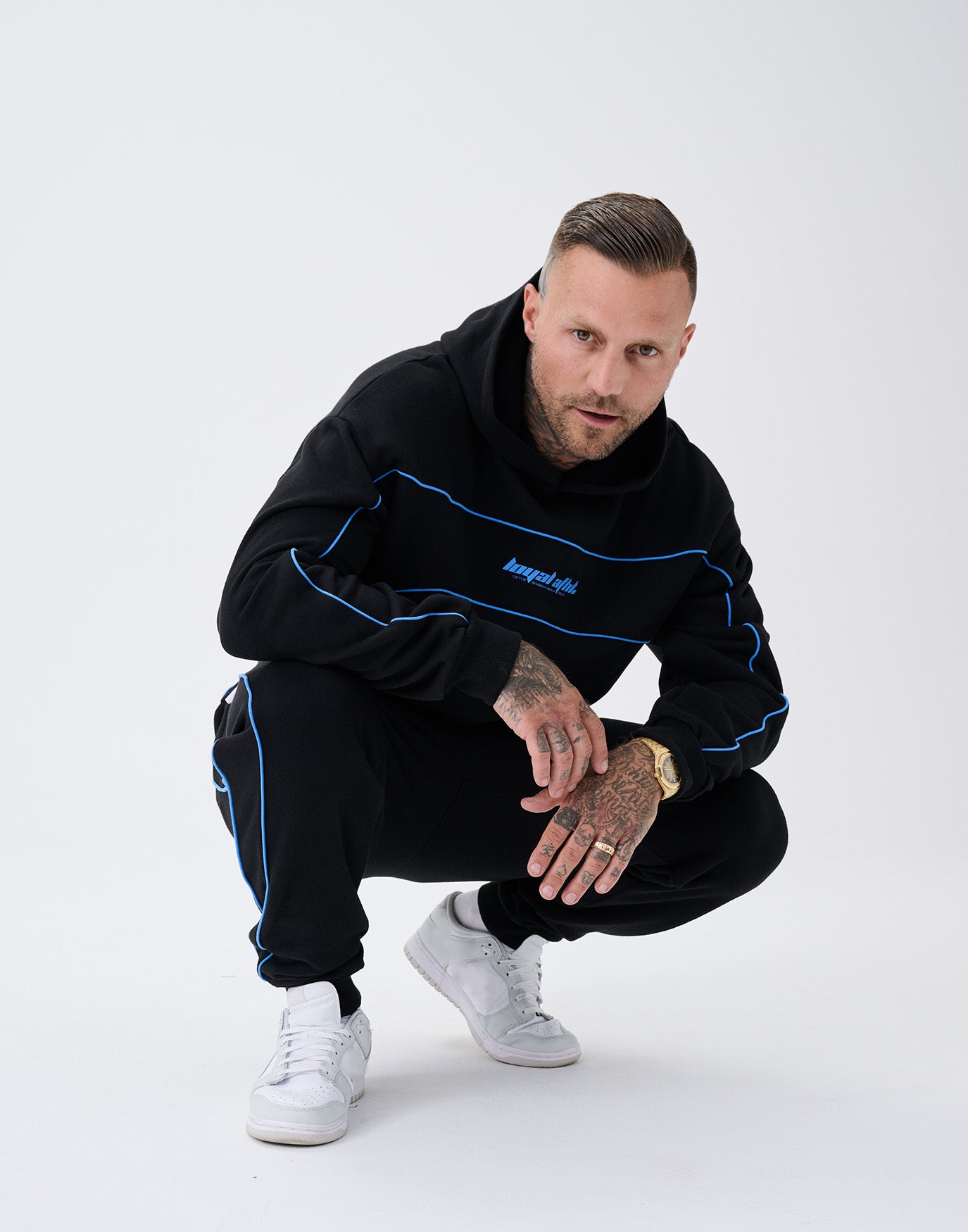 Racing Sweatsuit Hoodie Black