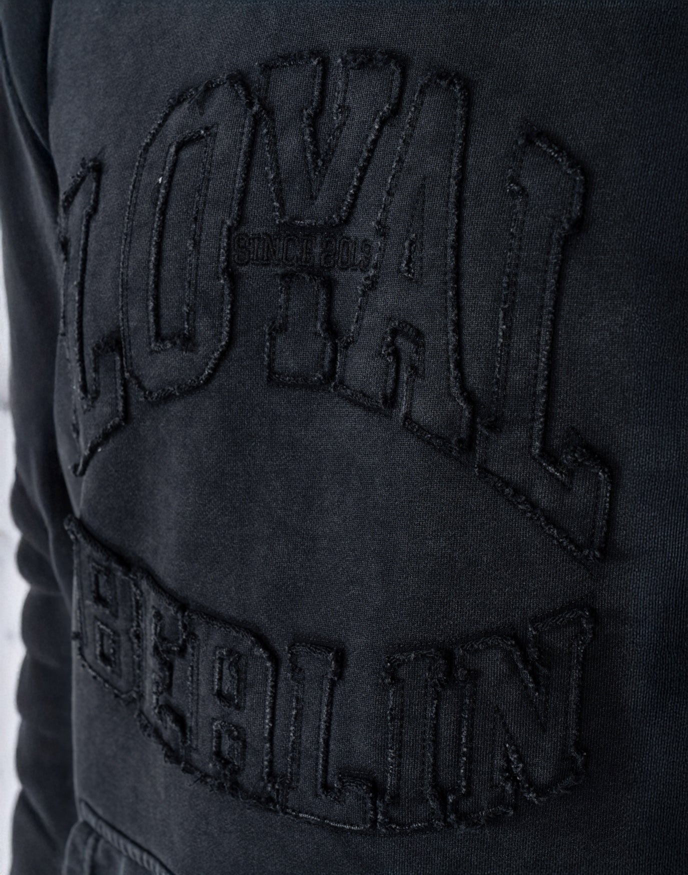 Washed Logo Hoodie Black