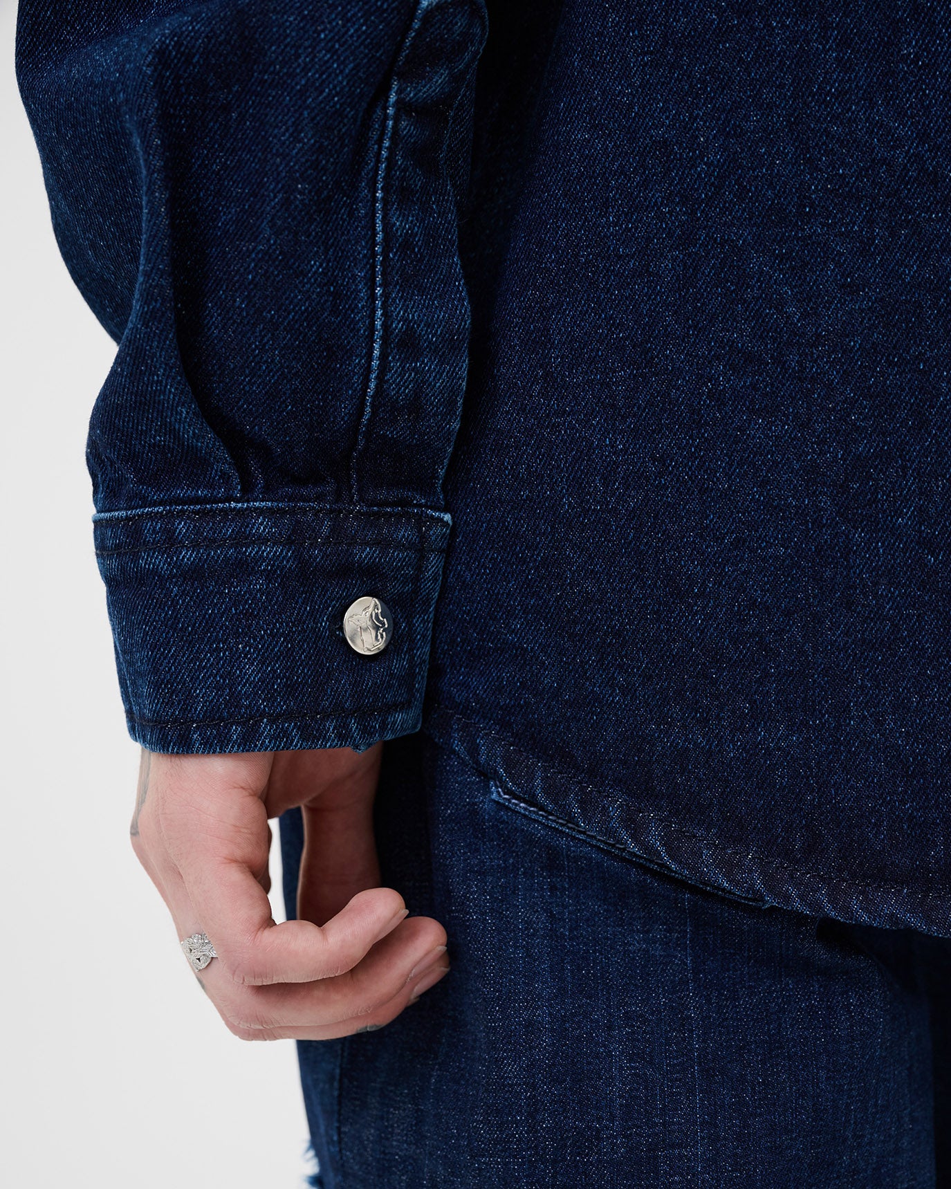Loyal Drip Denim Overshirt Indigo