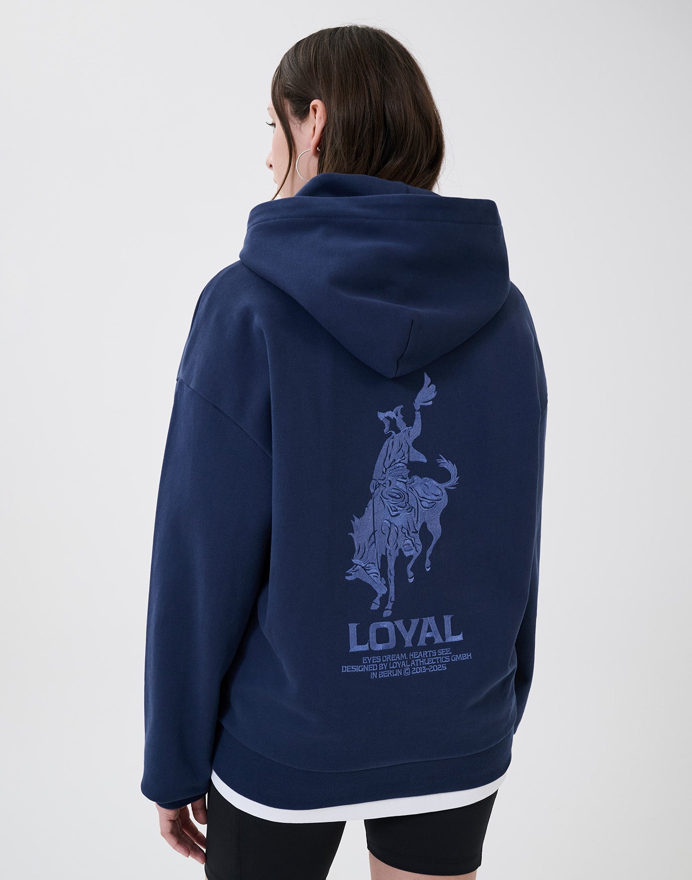 Cowboy Wolf Hoodie Blue