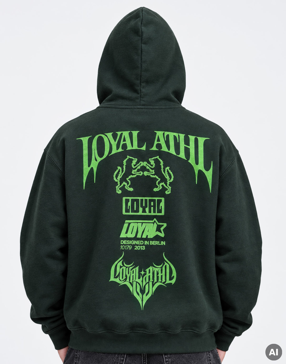 Logos Hoodie Green