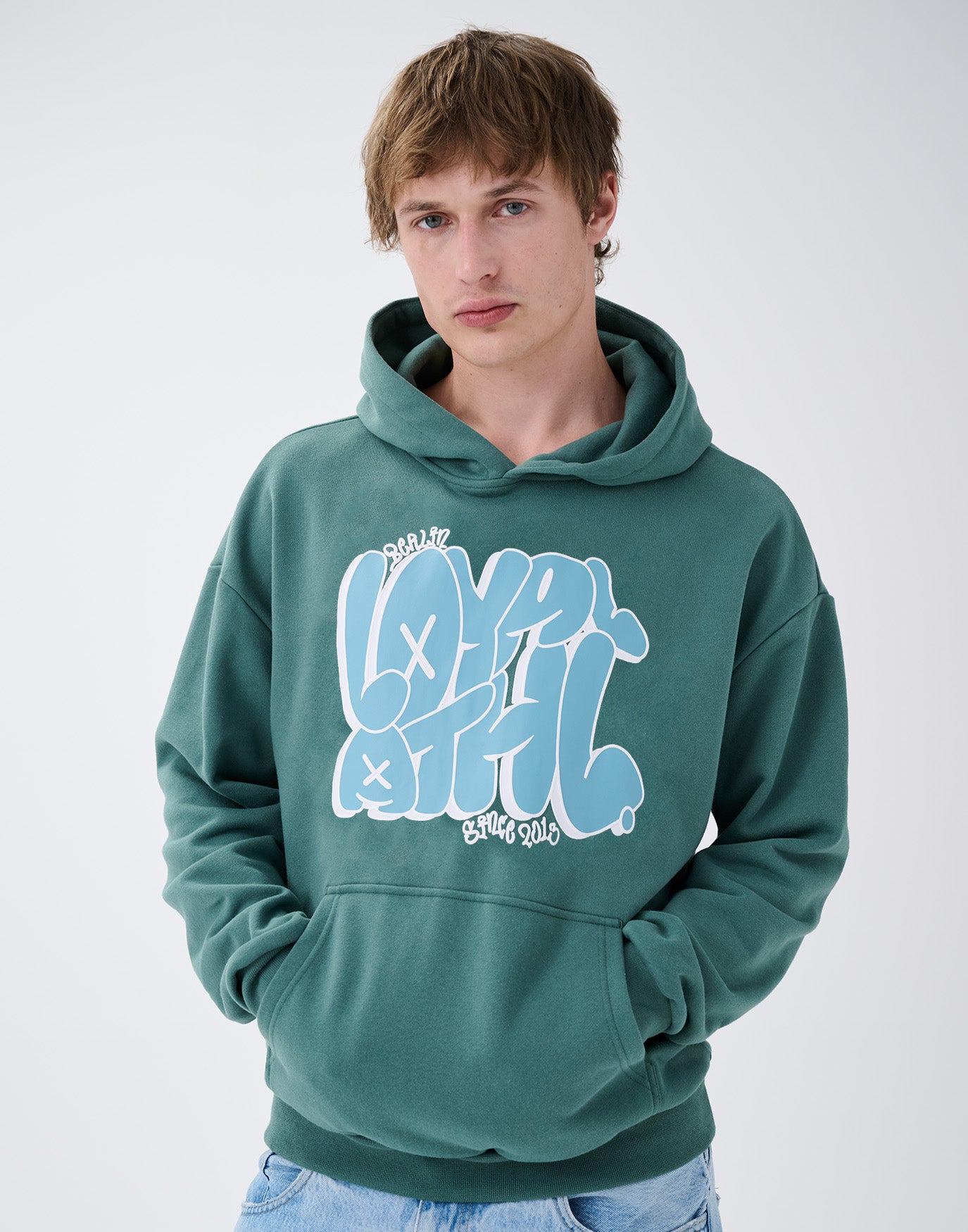 Bubble Graffiti Hoodie Pine