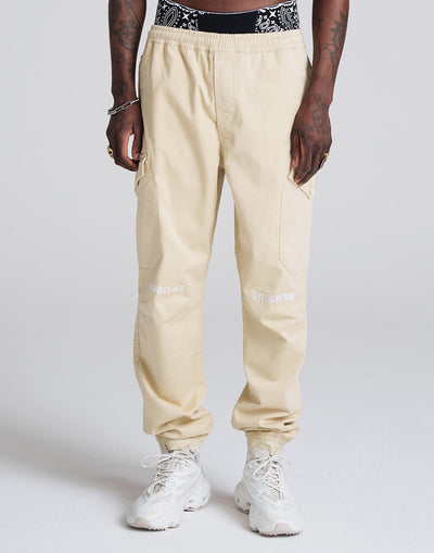 Hearts See Eyes Dream Cargo Pants Sand