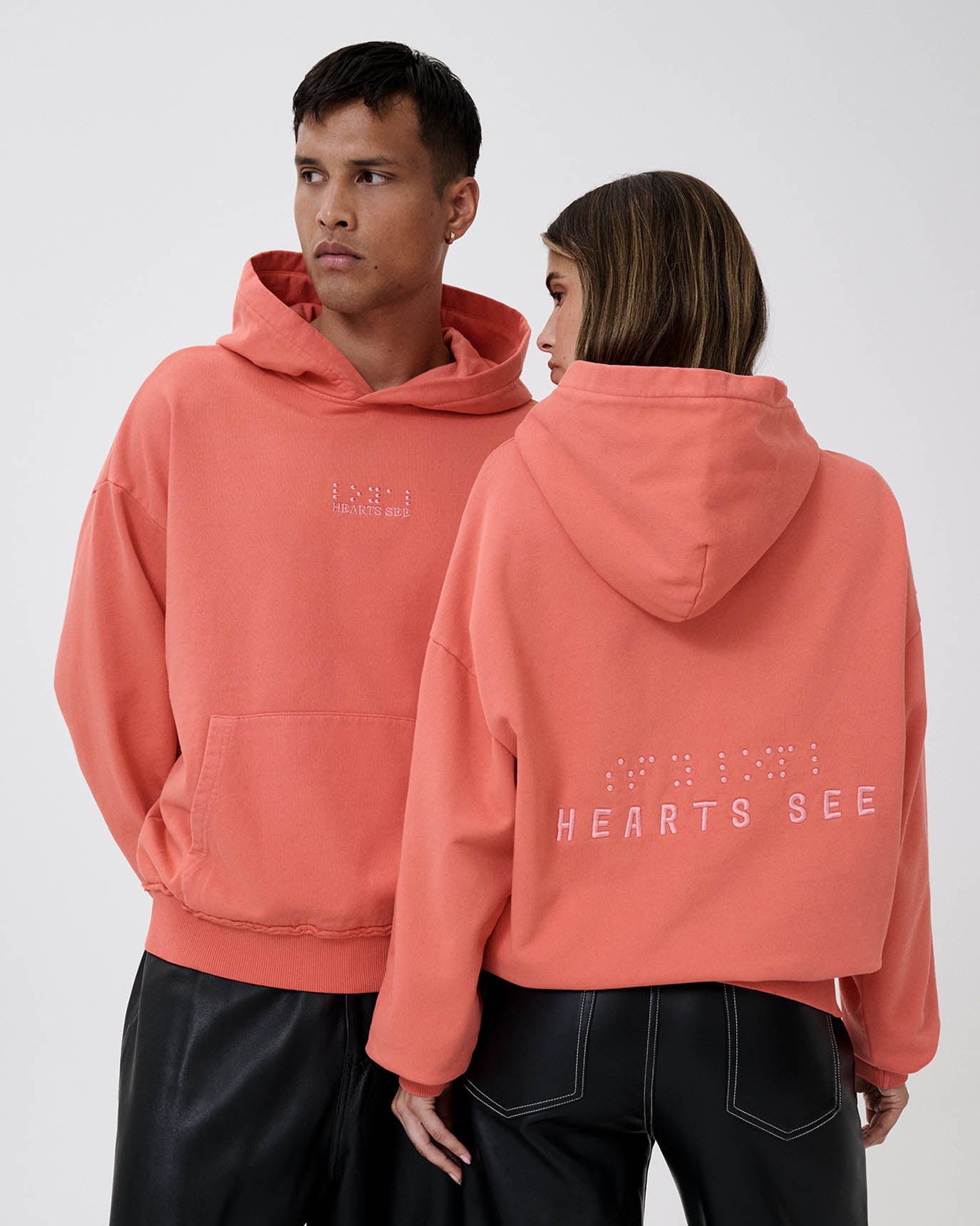 Hearts See Salmon Hoodie