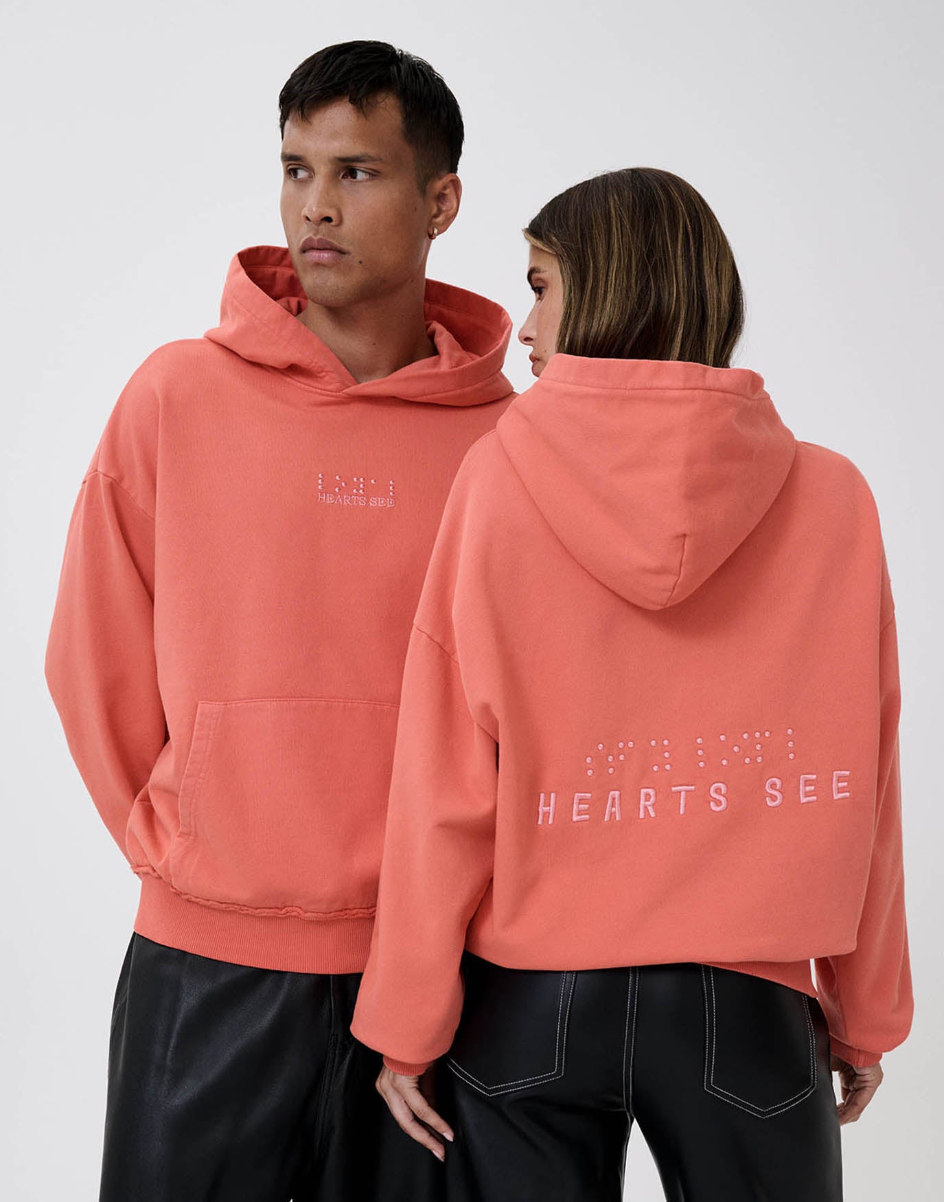 Hearts See Salmon Hoodie