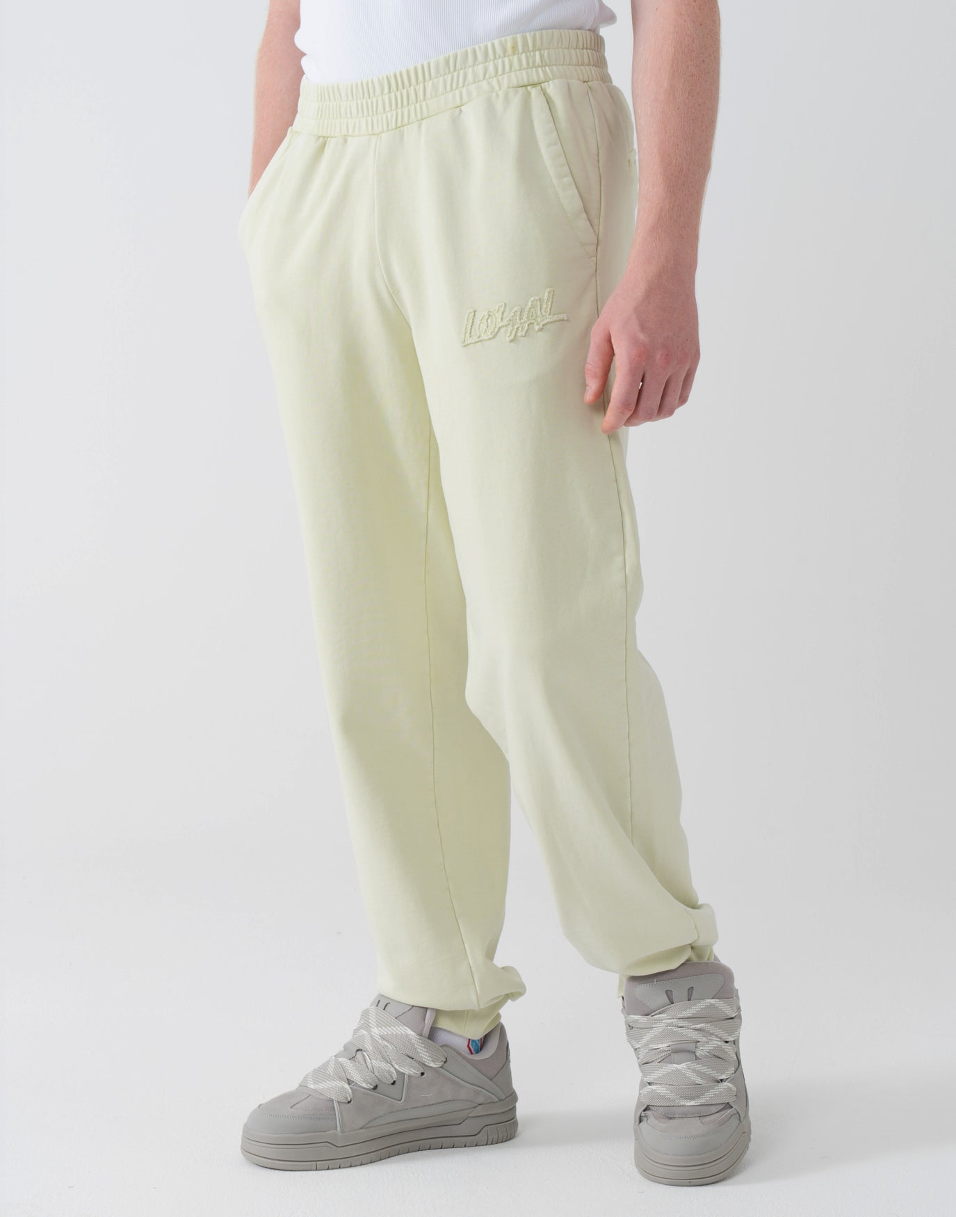 Washed Logo Sweatpants Lime