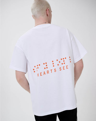 Hearts See Logo Tee White