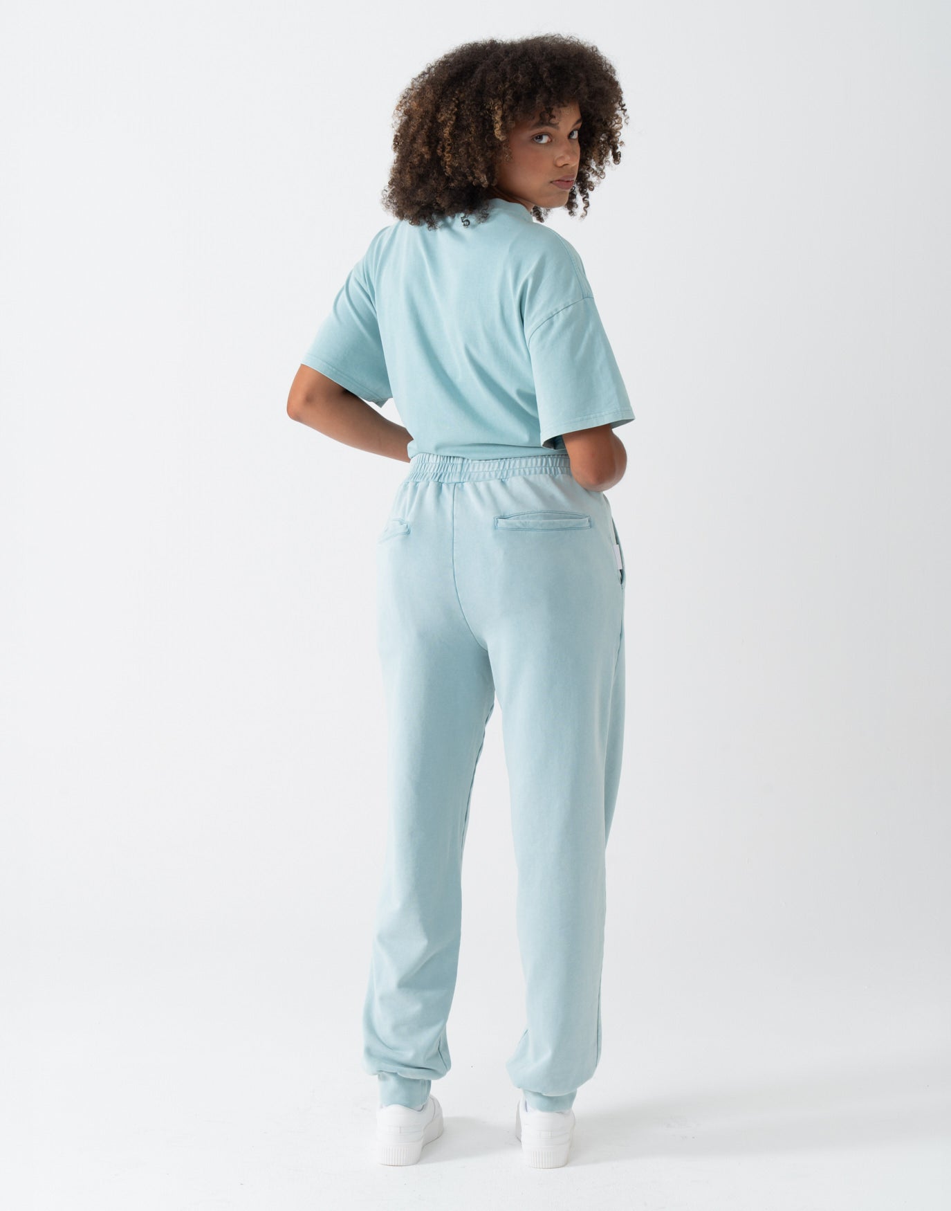 Washed Logo Sweatpants Blue