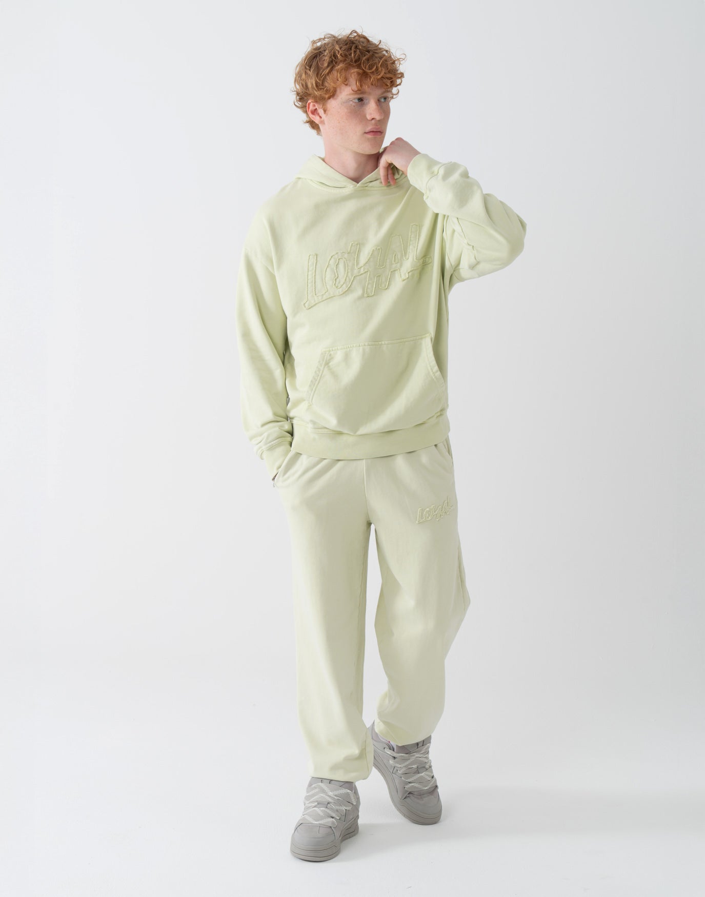 Washed Logo Sweatpants Lime