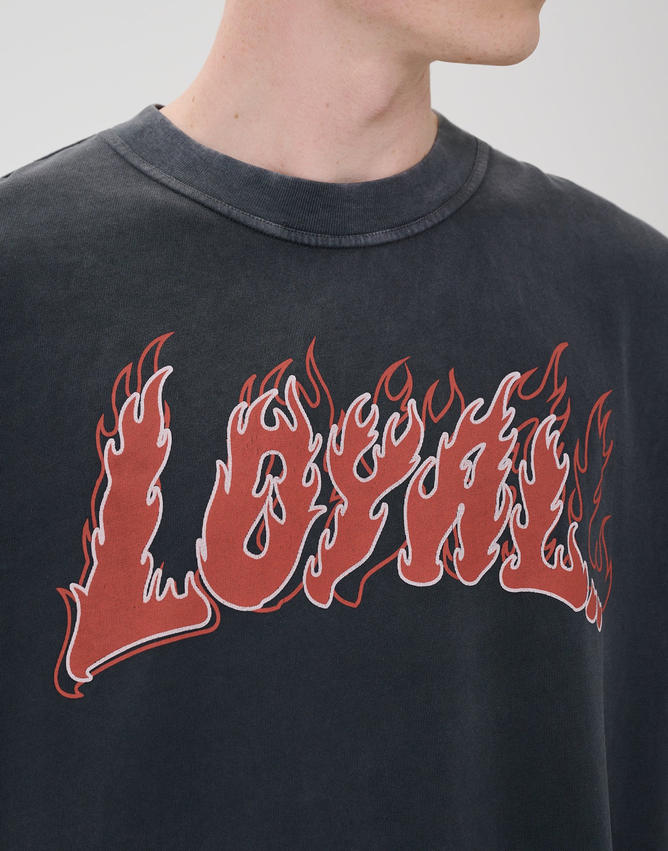 Flaming Loyal Tee Washed Grey