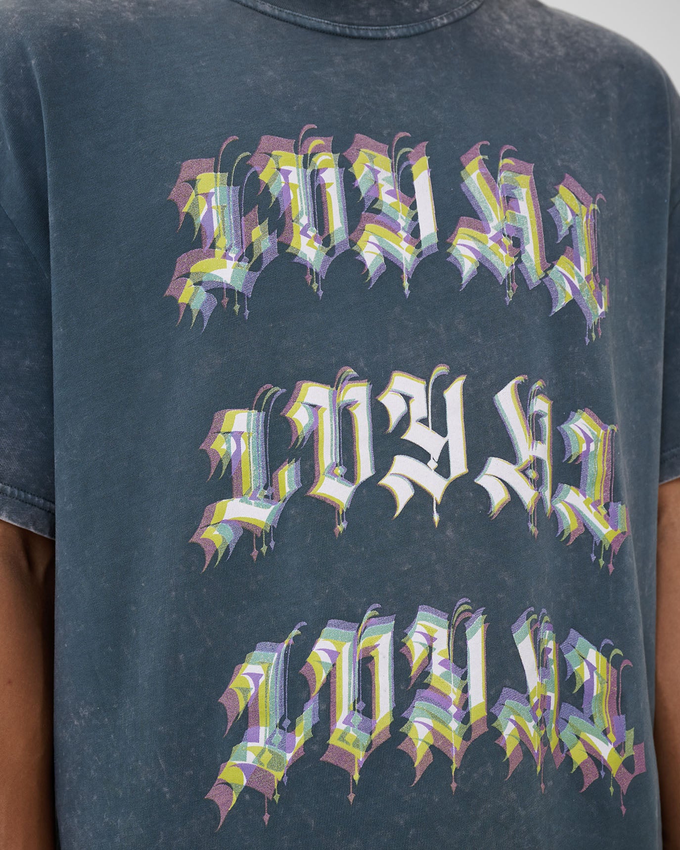 Blurred Loyal Tee Washed Grey