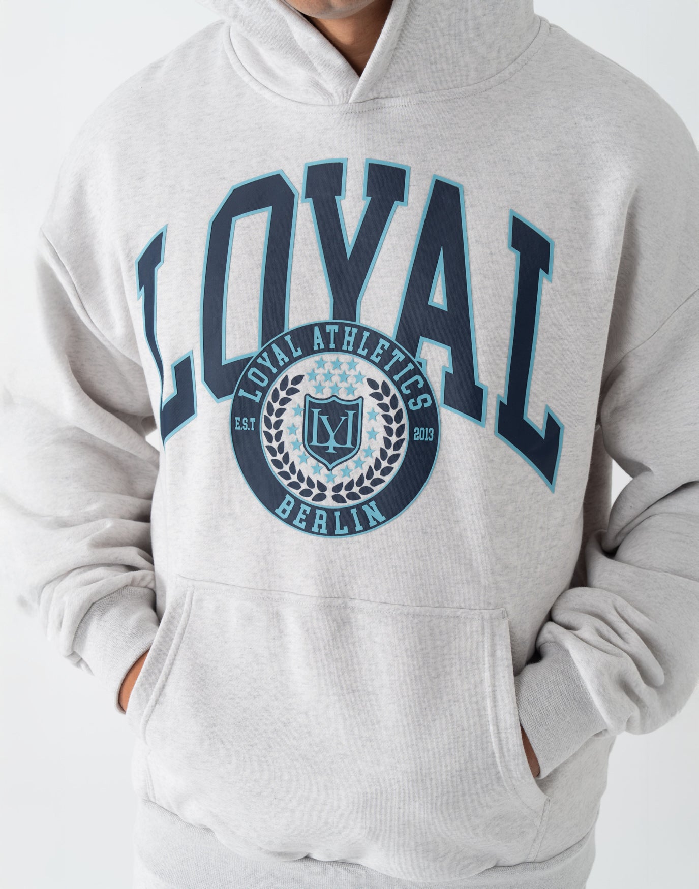 College Logo Hoodie Titan Melange