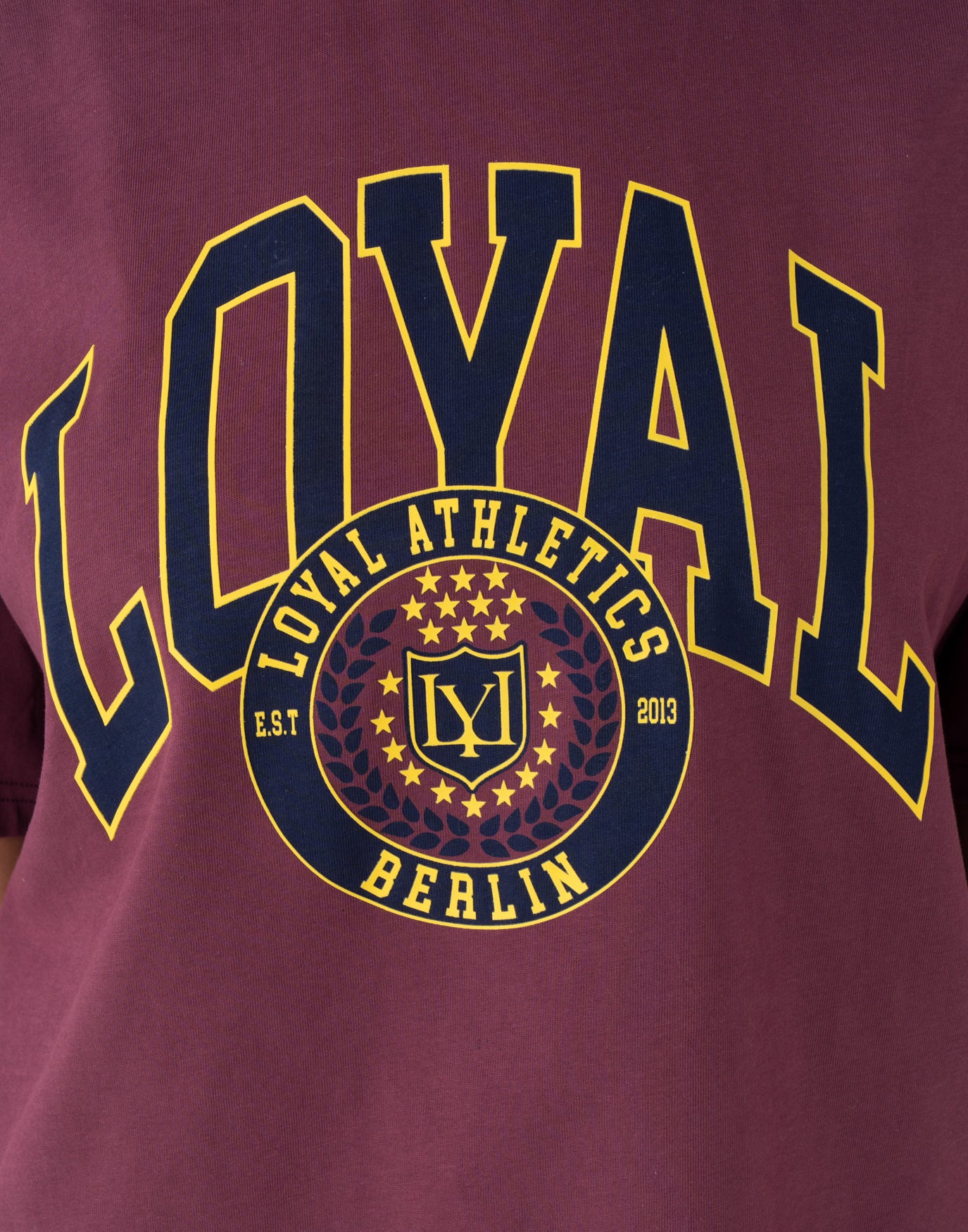 College Logo T-Shirt Wine