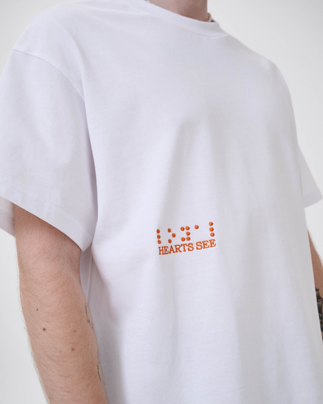 Hearts See Logo Tee White