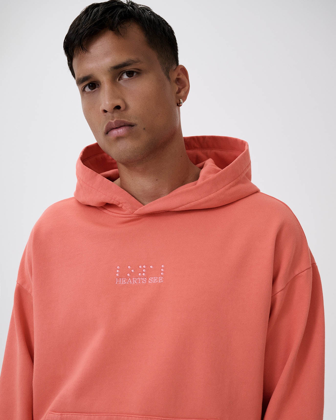 Hearts See Salmon Hoodie