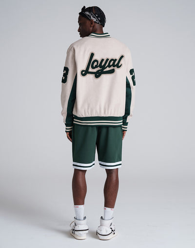 Loyal Athletics College Jacket Beige & Green