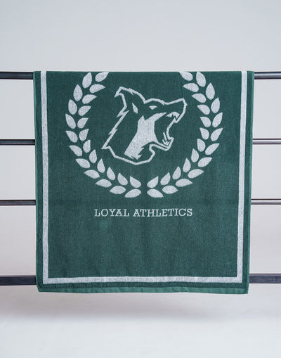 Loyal Wolf Towel Green