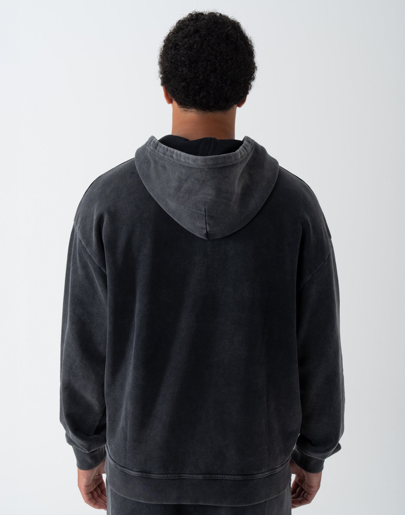 Washed Logo Hoodie Black