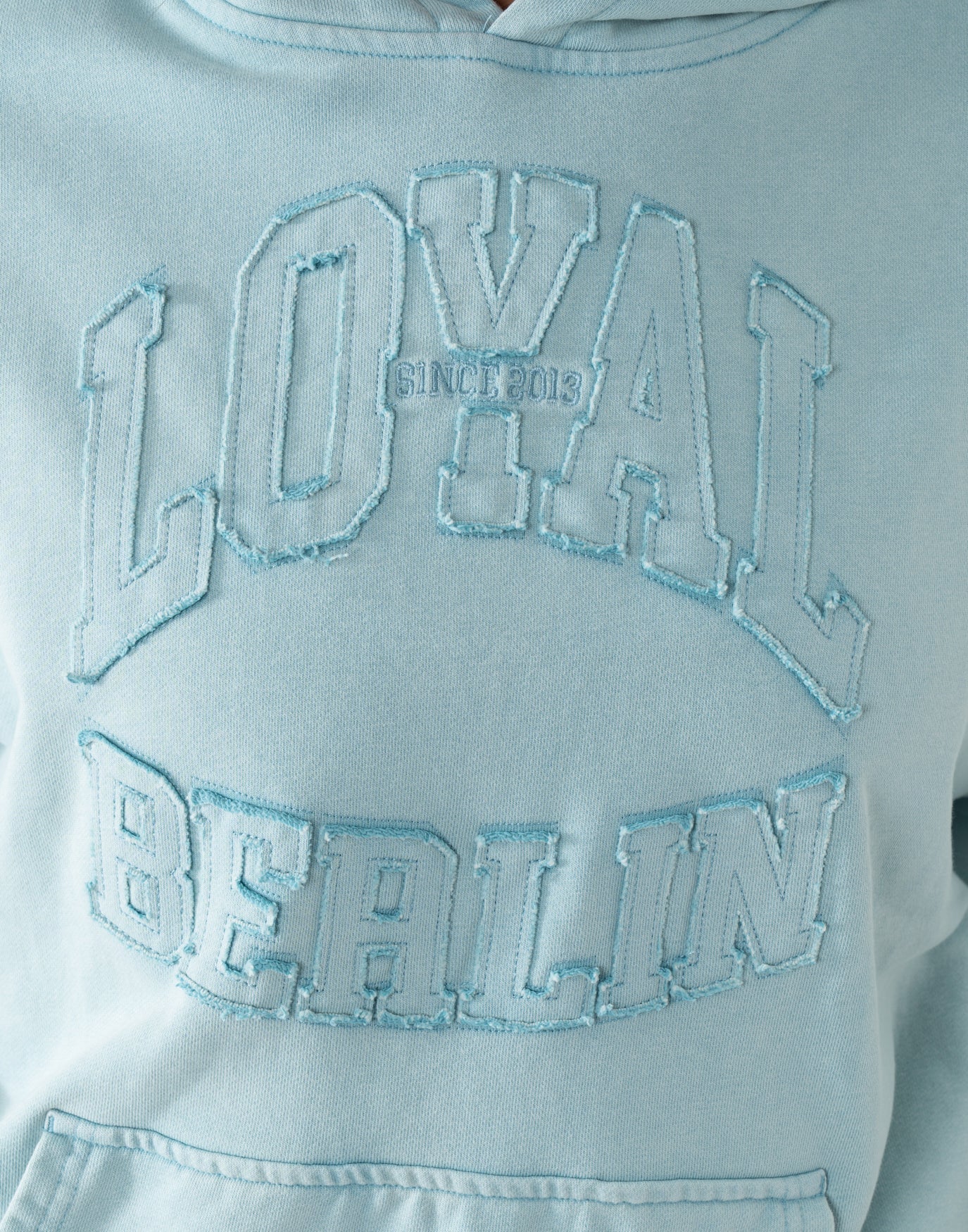 Washed Logo Hoodie Blue