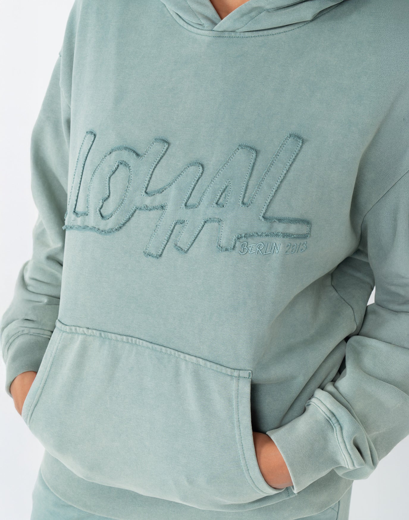 Washed Logo Hoodie Pine