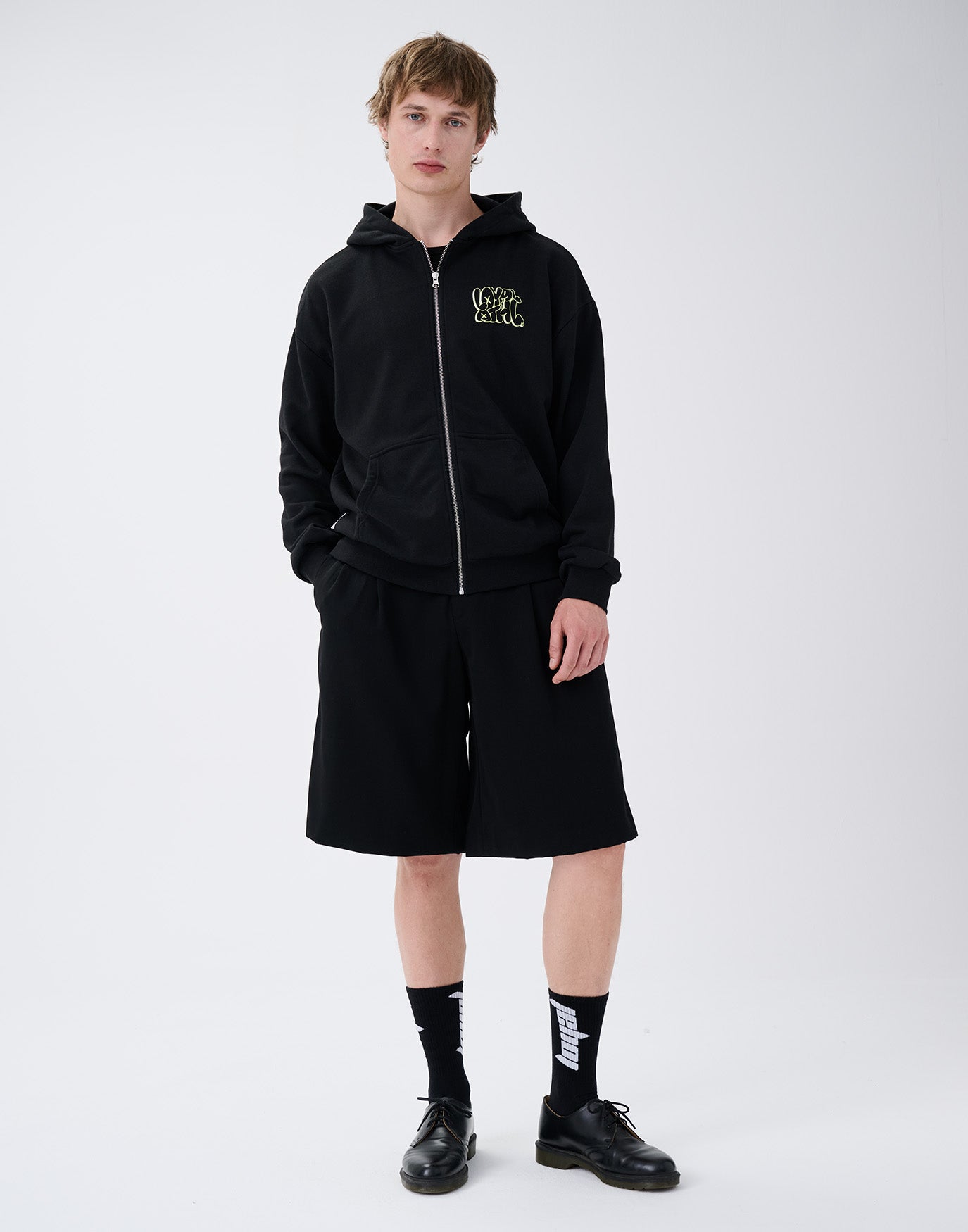 Bubble Graffiti Zip-Hoodie Black