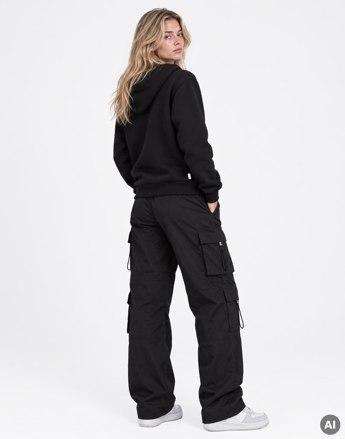 Classic Logo Zip-Hoodie Black