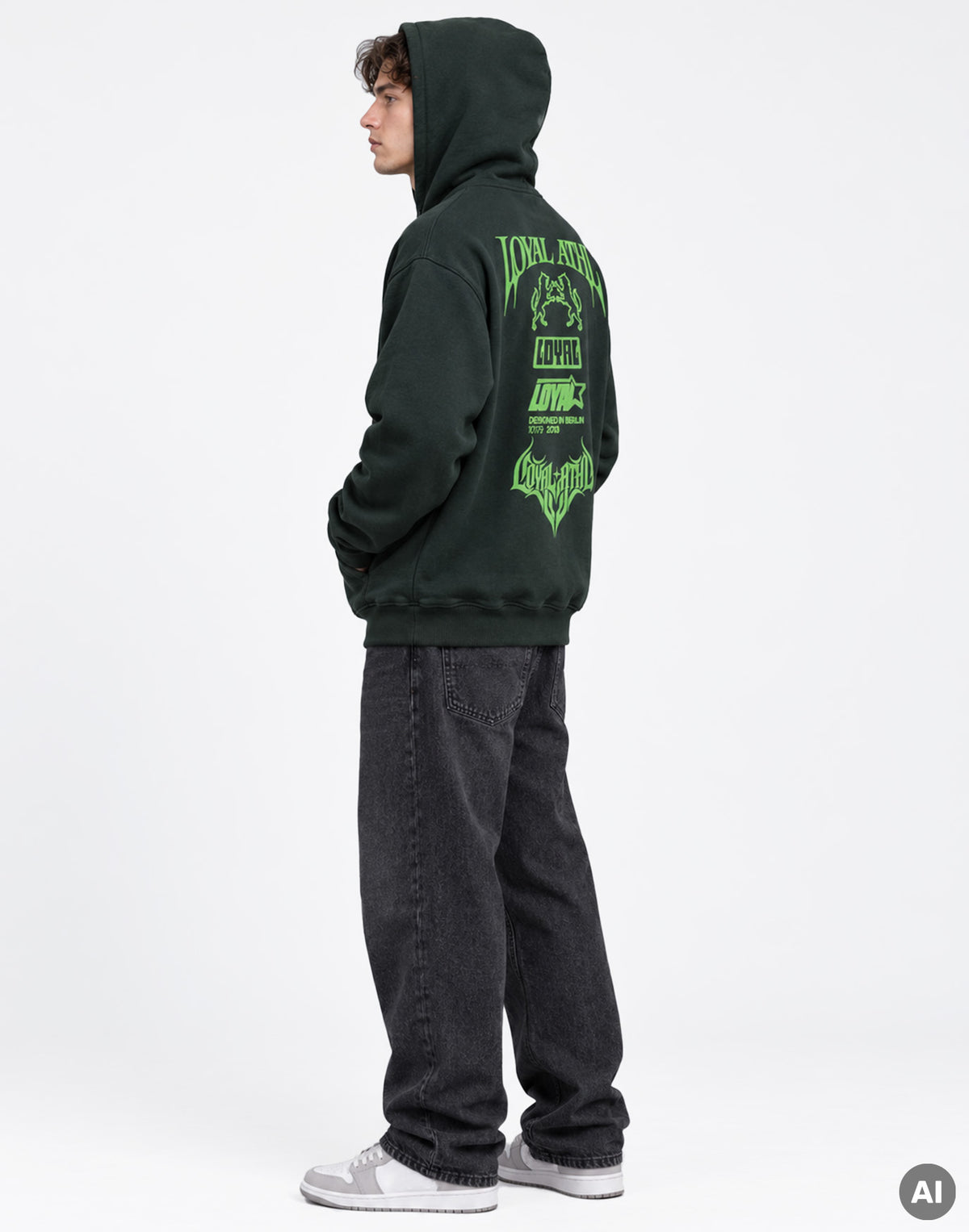 Logos Hoodie Green