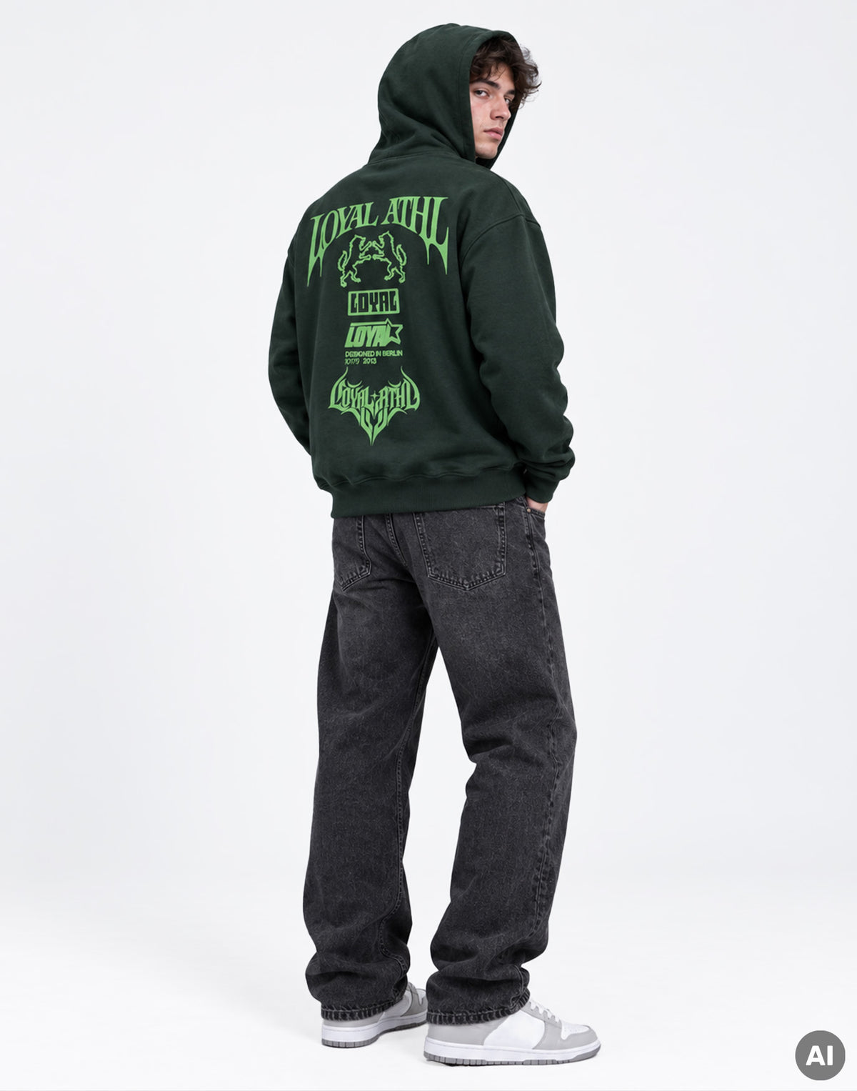 Logos Hoodie Green